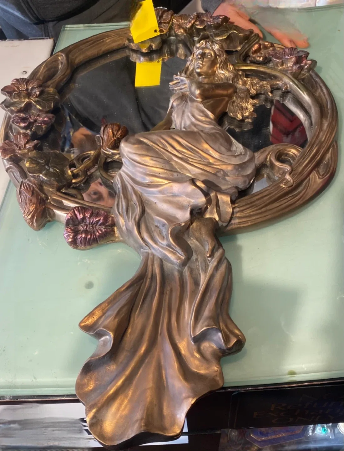 Vintage Lady Art Nouveau Style Wall Mirror image indicator(2)