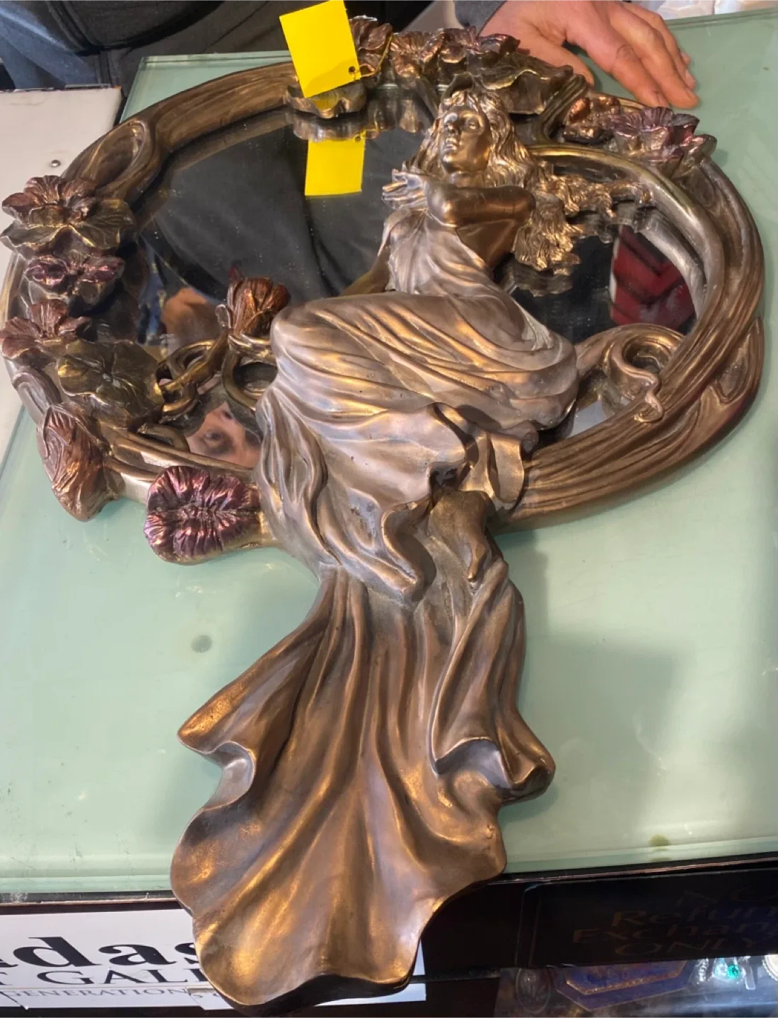 Vintage Lady Art Nouveau Style Wall Mirror image indicator(3)