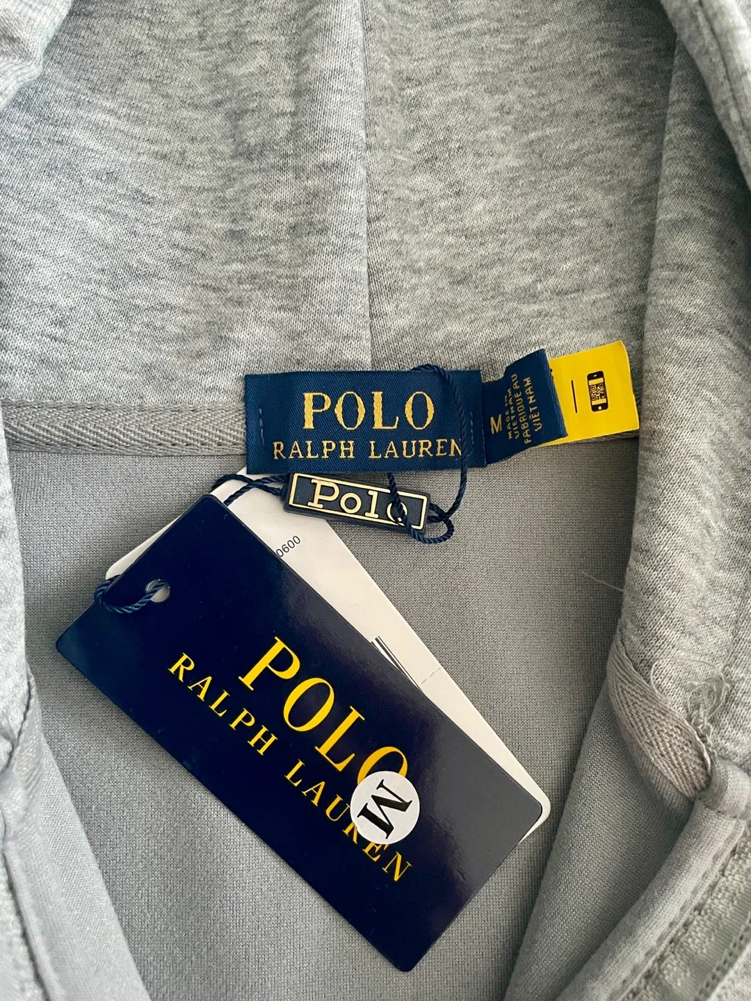 New Polo Ralph Lauren Grey Hoodie - Size M (Fits Small) image indicator(3)
