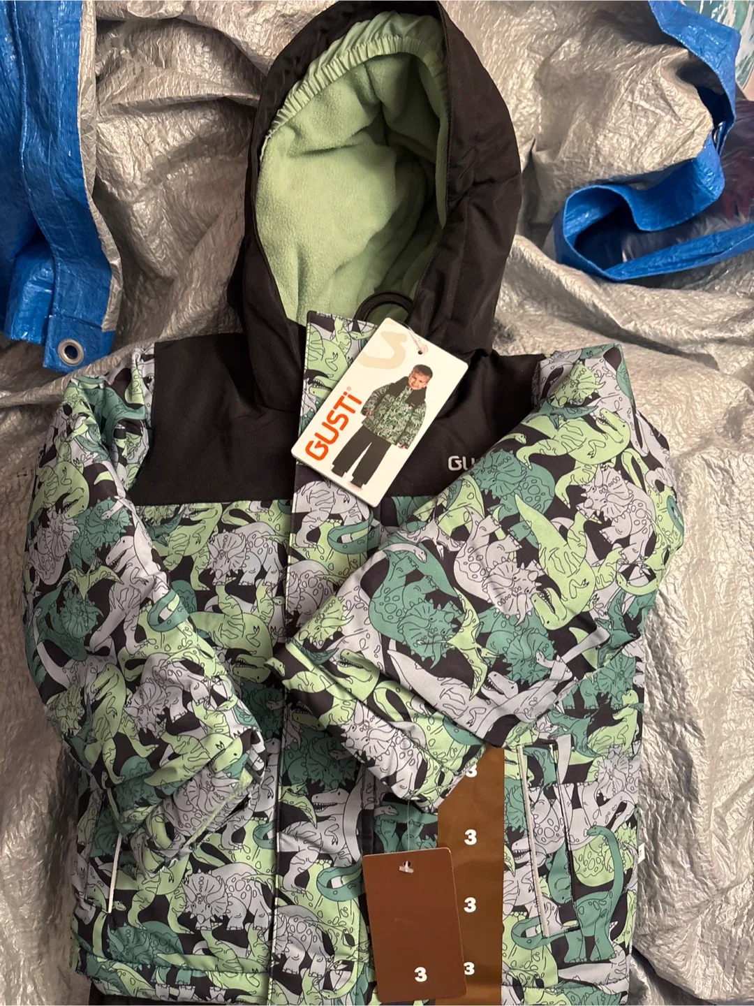 Gusti Kids Snowsuit size 3- Dinosaur Print
