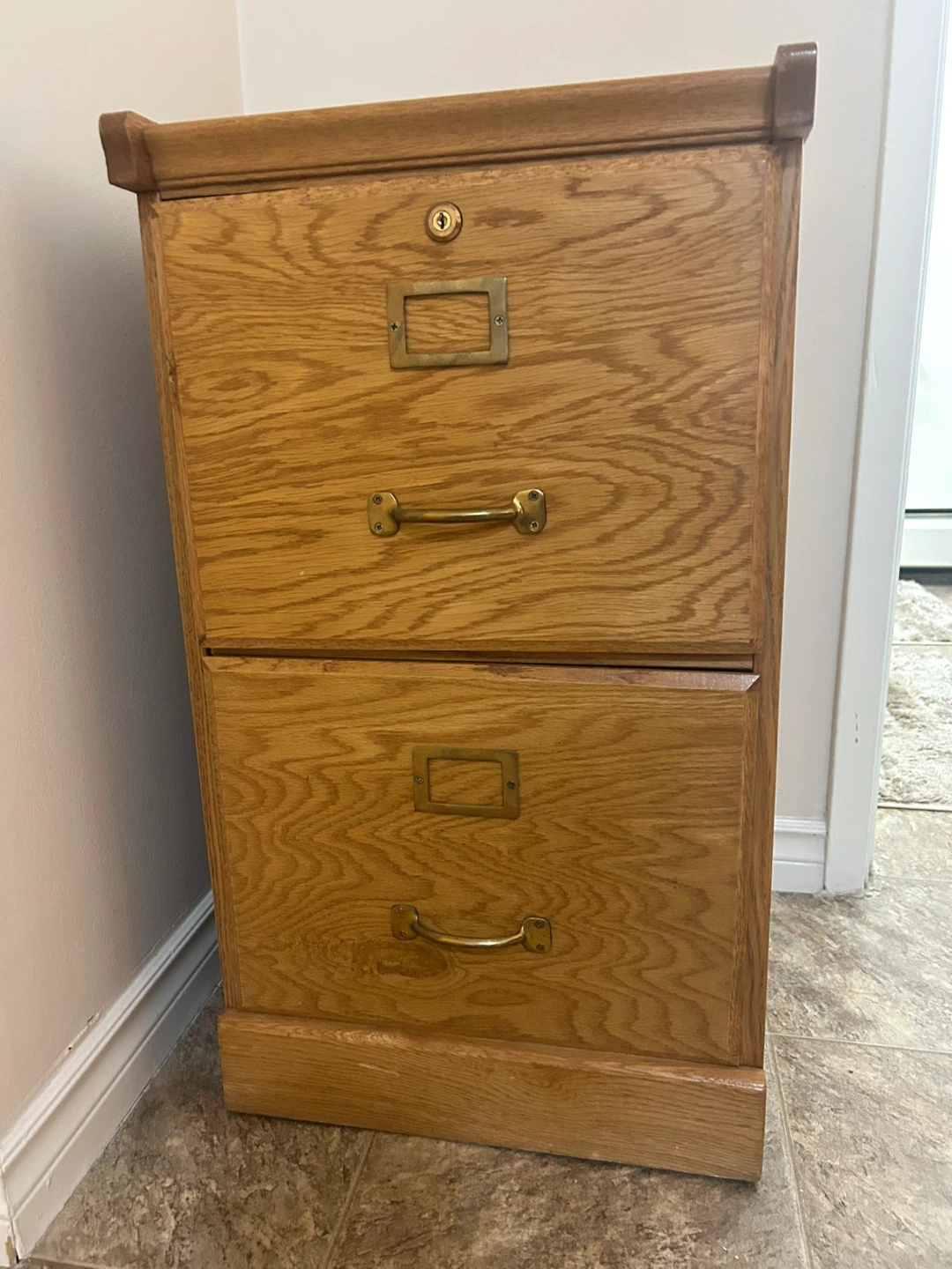 Wooden Filing Cabinet - Two Drawers - photo 2