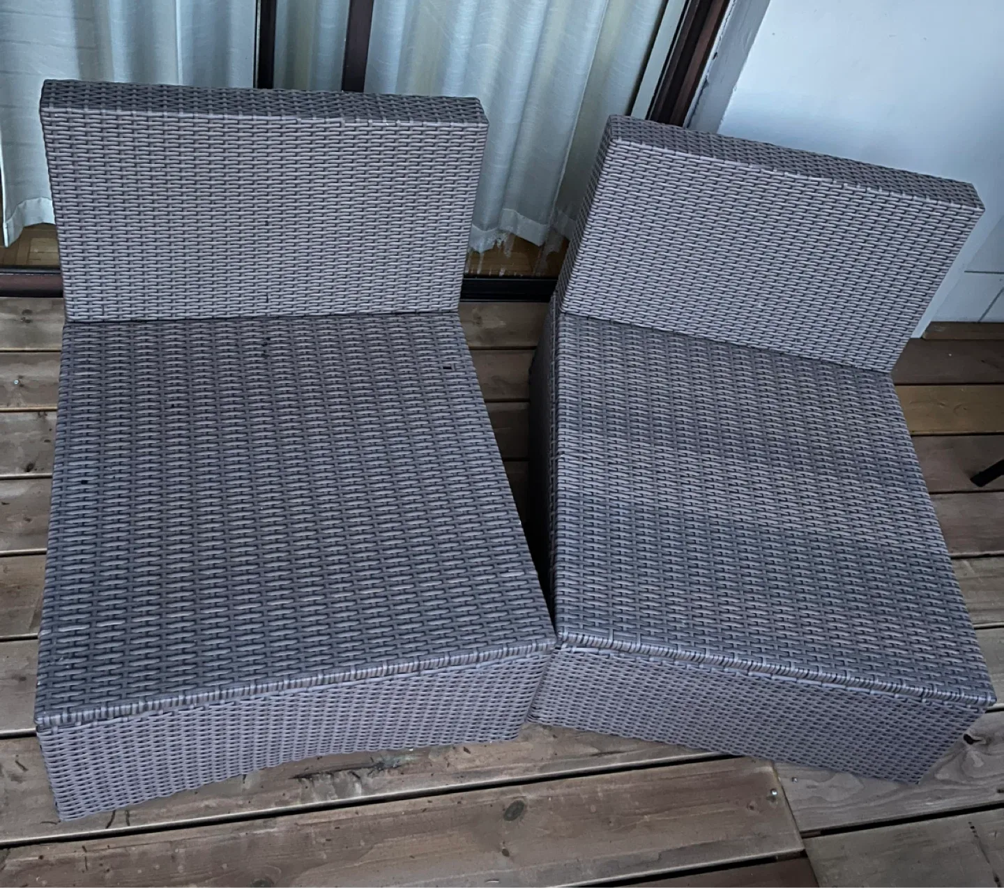 Two Wicker Outdoor Patio Chairs - #Cleanout