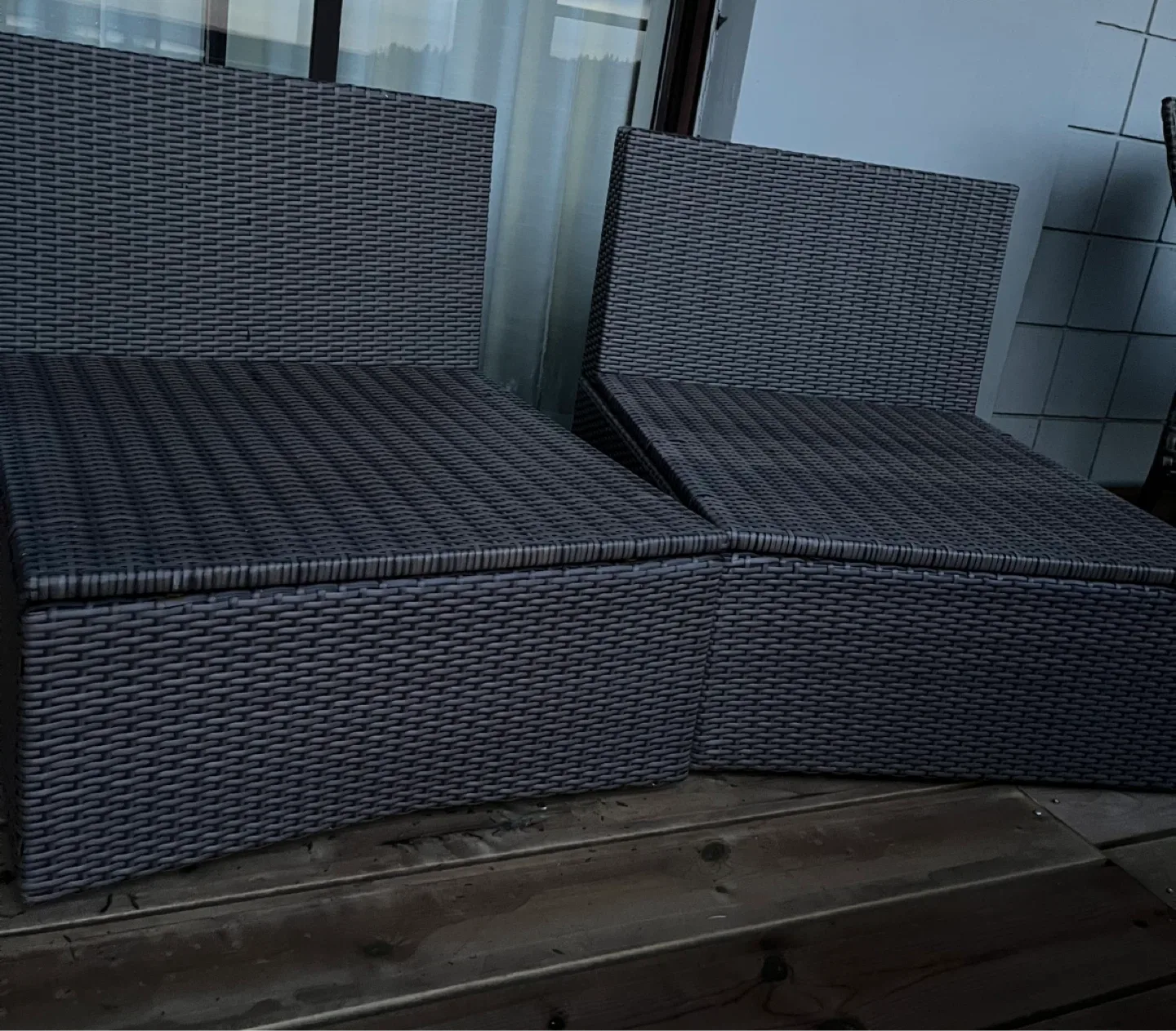 Two Wicker Outdoor Patio Chairs - #Cleanout image indicator(3)