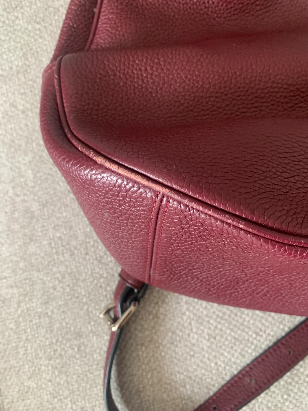 Coach Leather Hobo Bag Burgundy - photo 4