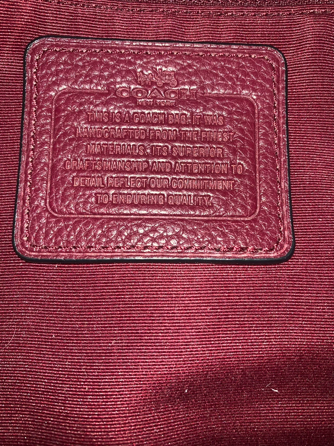 Coach Leather Hobo Bag Burgundy - photo 3