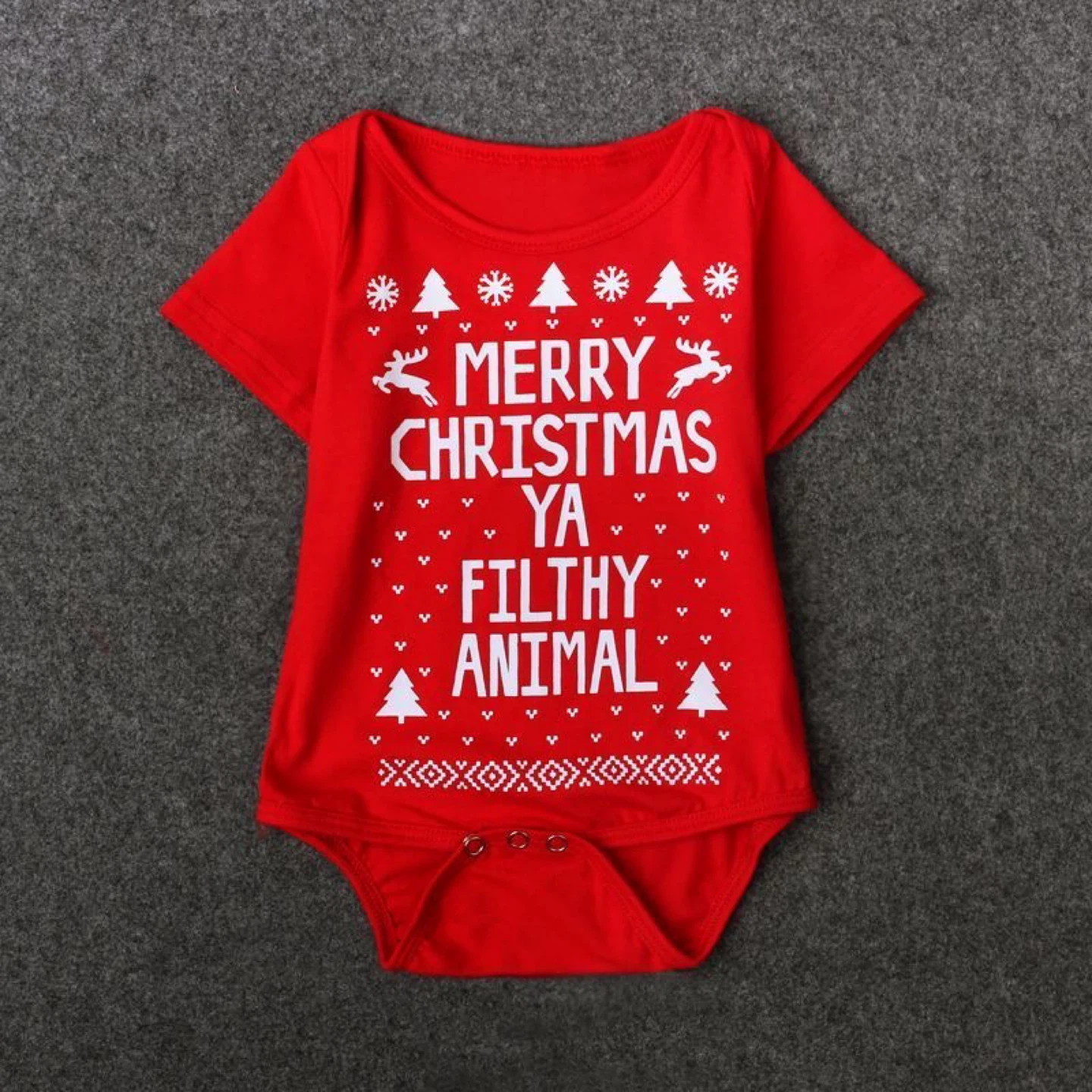 Red Christmas Baby Onesie - 90cm
