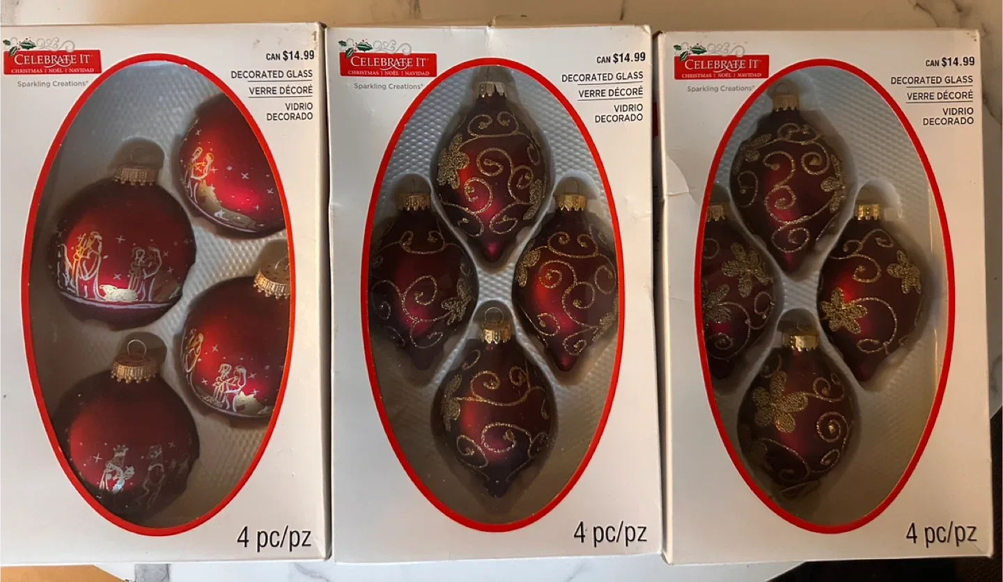 Vintage Christmas Glass Ornaments