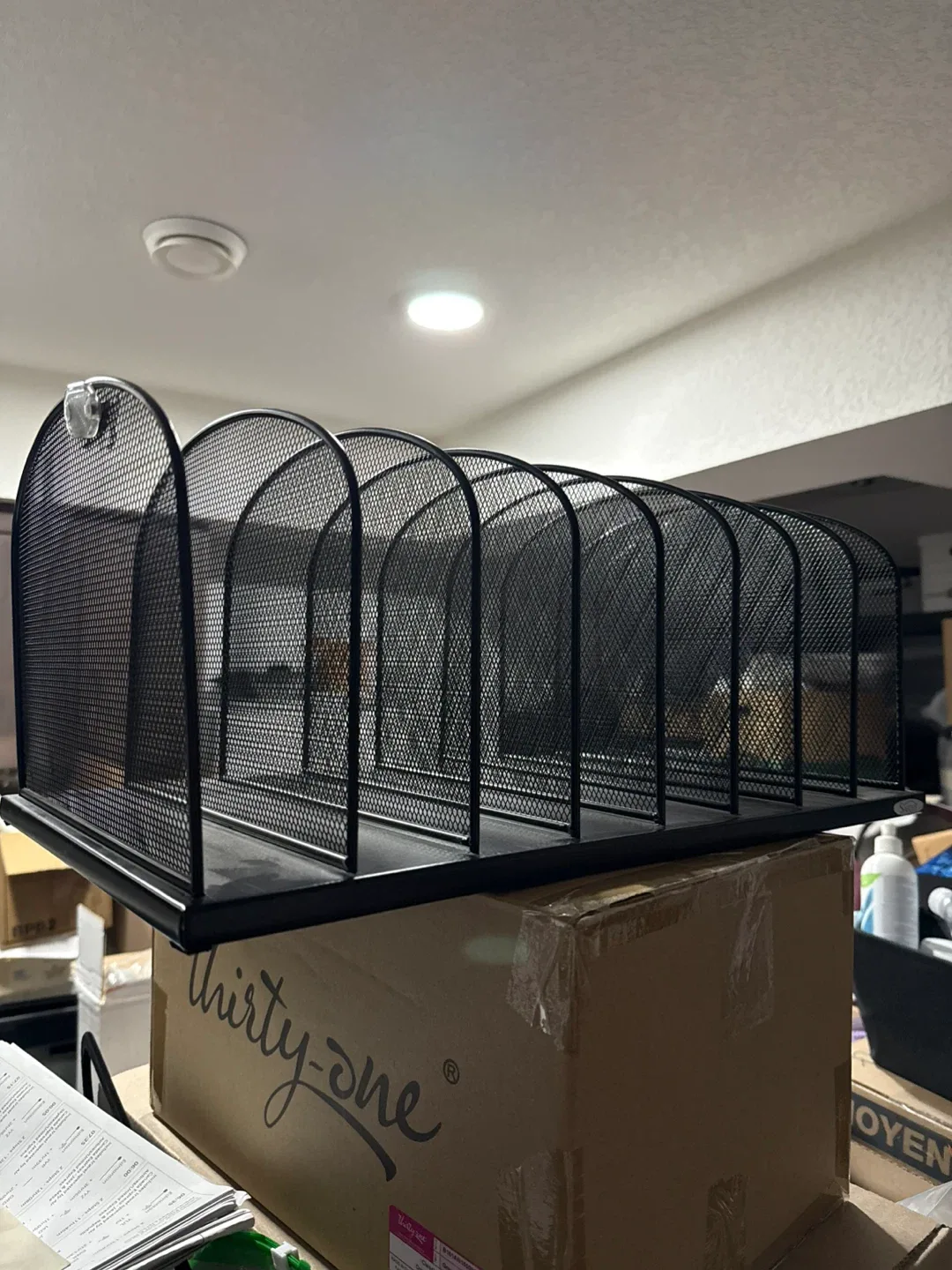 #cleanout Black Metal File Organizer