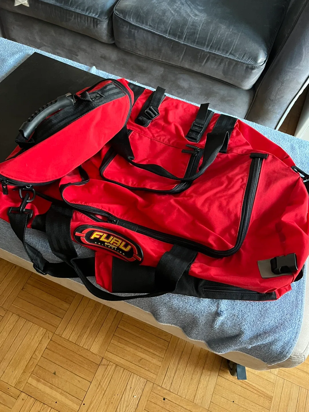 FUBU Sport Collection Red Duffle Bag