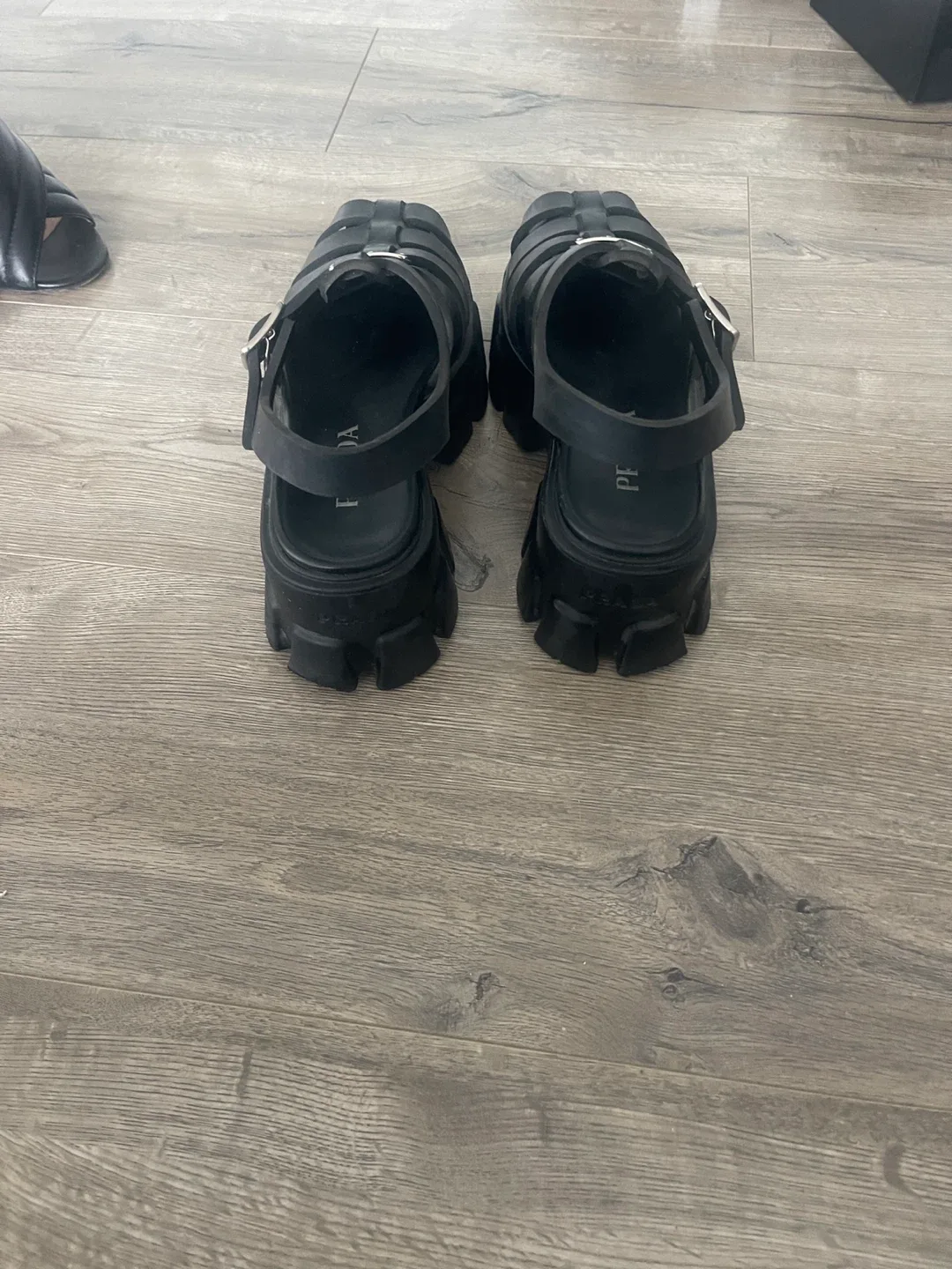 Prada Black Rubber Fisherman Sandals image indicator(2)