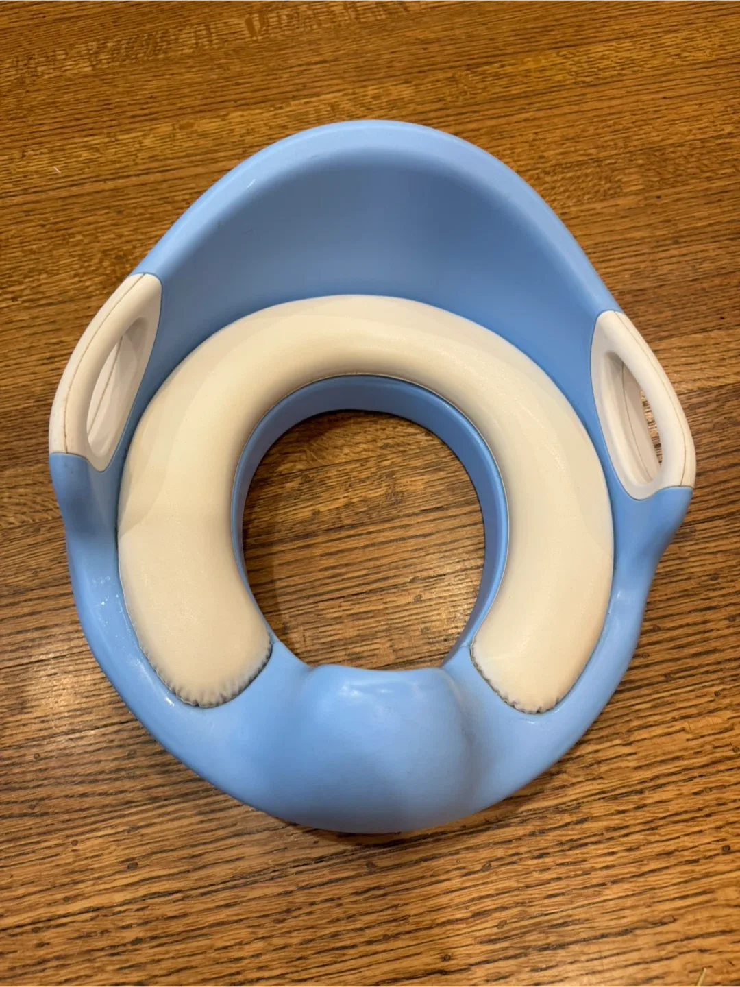 #Cleanout Baby Toilet Seat - Blue and White