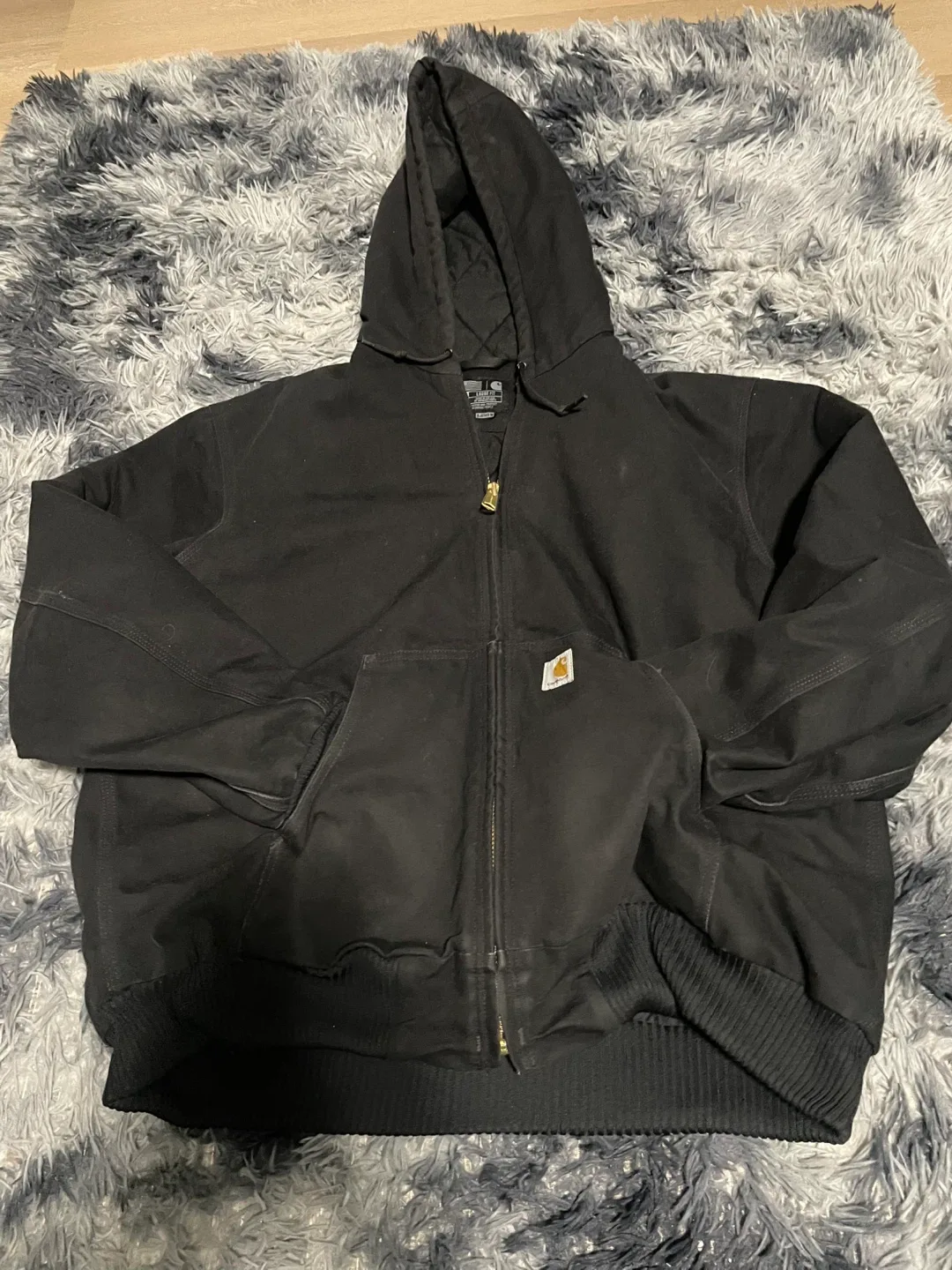 Carhartt Loose Fit Black Hoodie Jacket - XL
