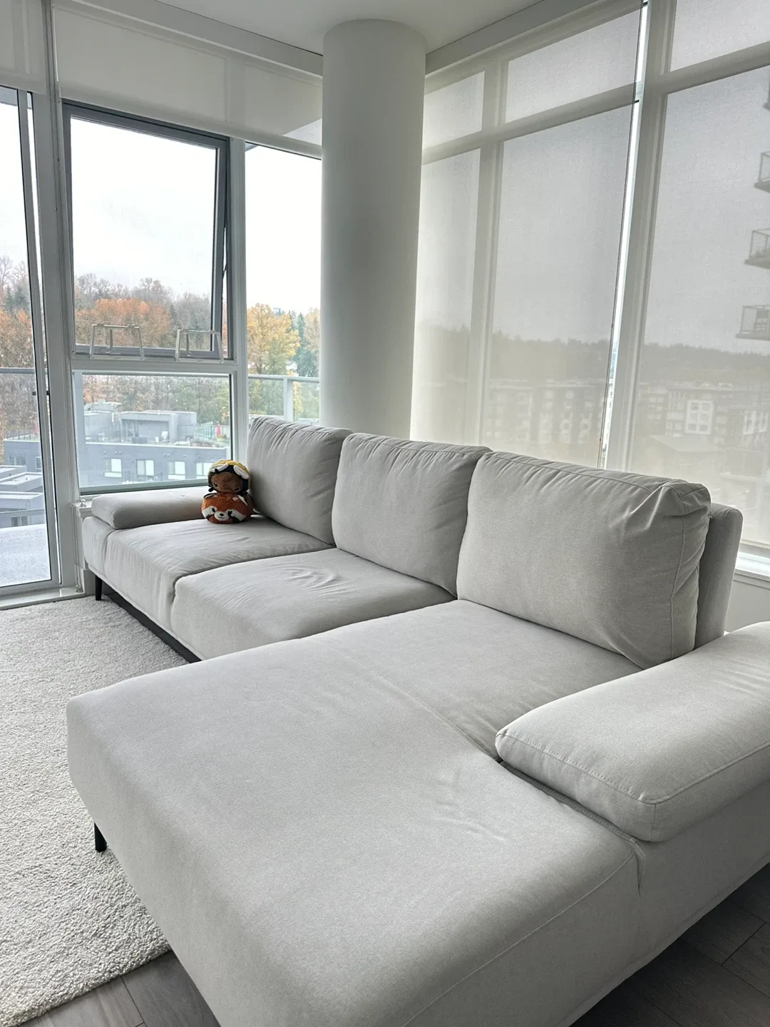 Beige Modern Sectional Sofa image indicator(3)
