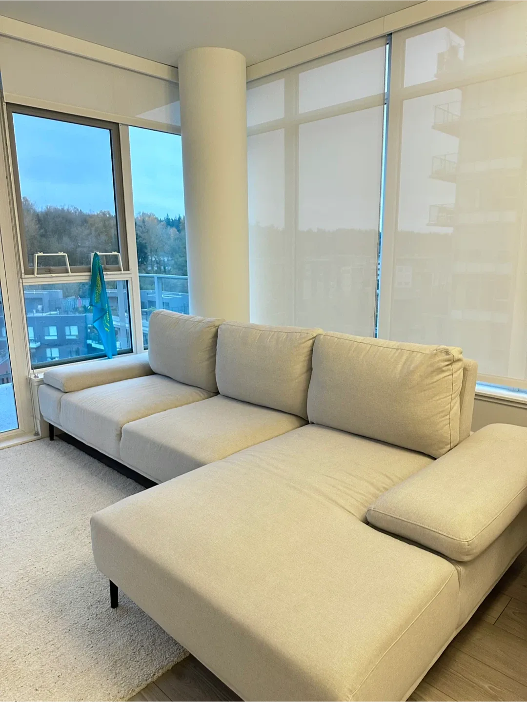 Beige Modern Sectional Sofa