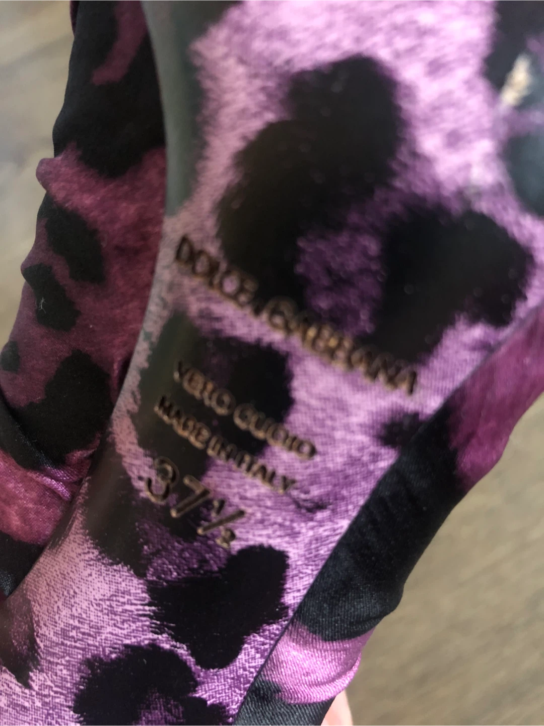 Dolce & Gabbana Purple Leopard Print Heels - Size 7.5 - photo 3
