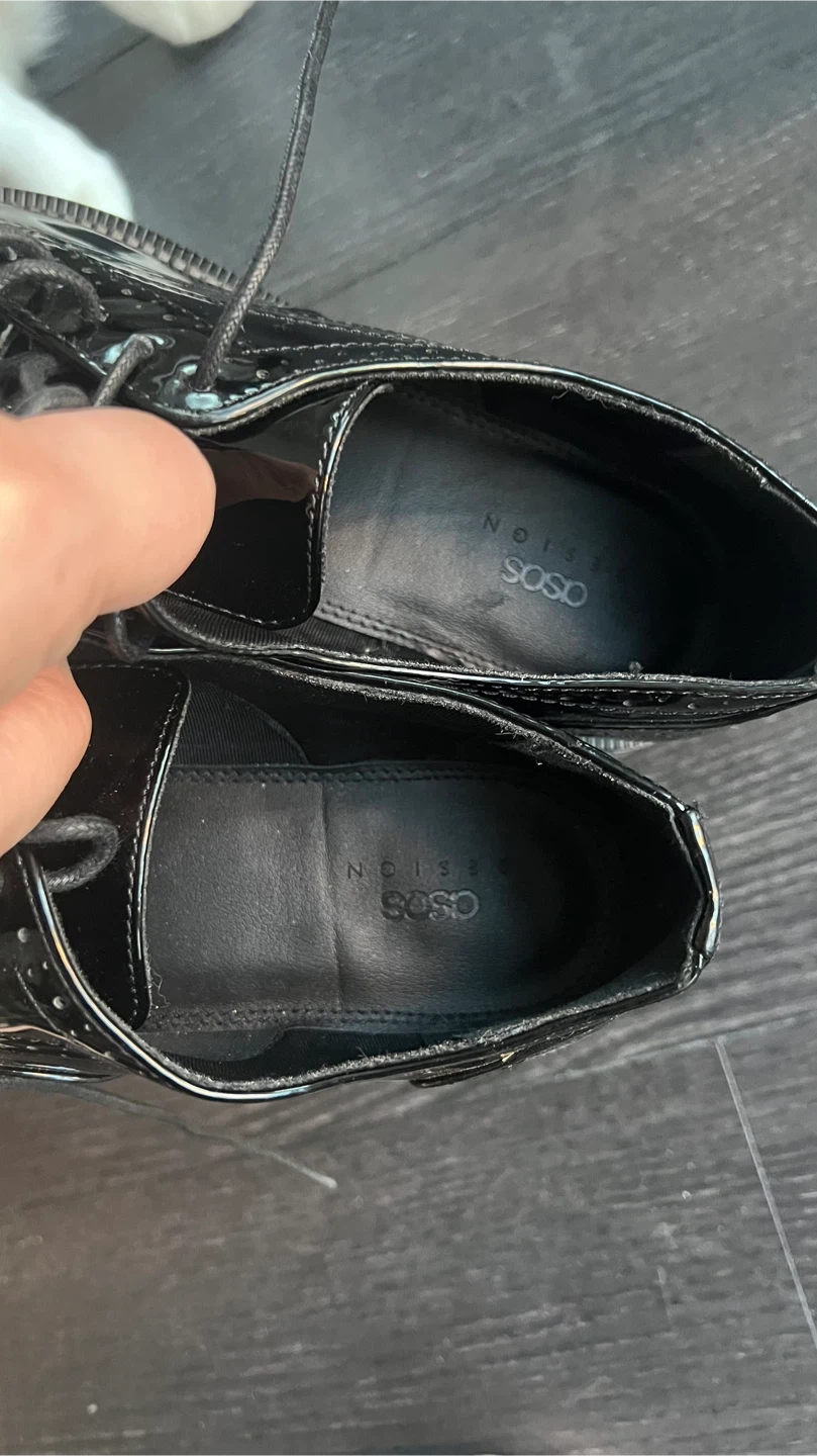 ASOS Design Black Patent oxford Shoes - Size 9 - photo 3