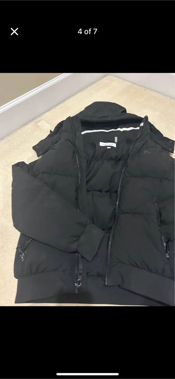 Calvin Klein Black Puffer Jacket - XS image indicator(2)