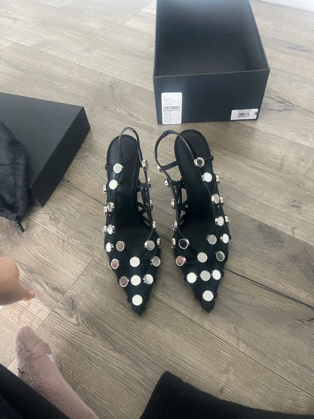 The Attico Studded Slingback Heels - Size 39.5 image indicator(2)