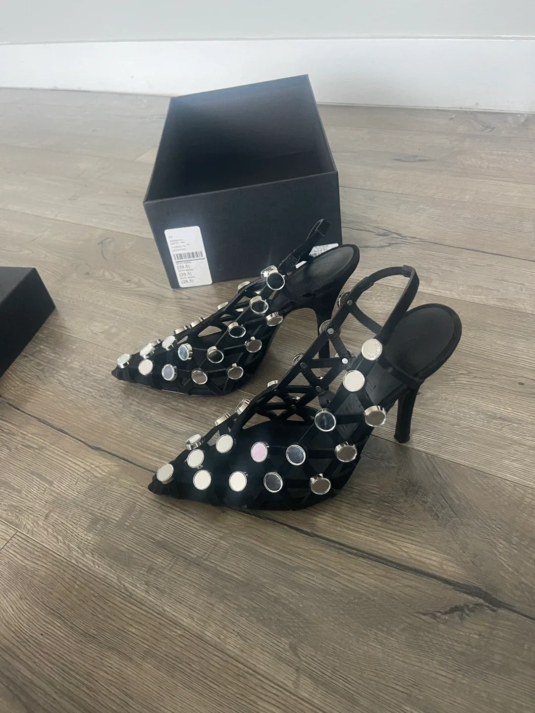 The Attico Studded Slingback Heels - Size 39.5
