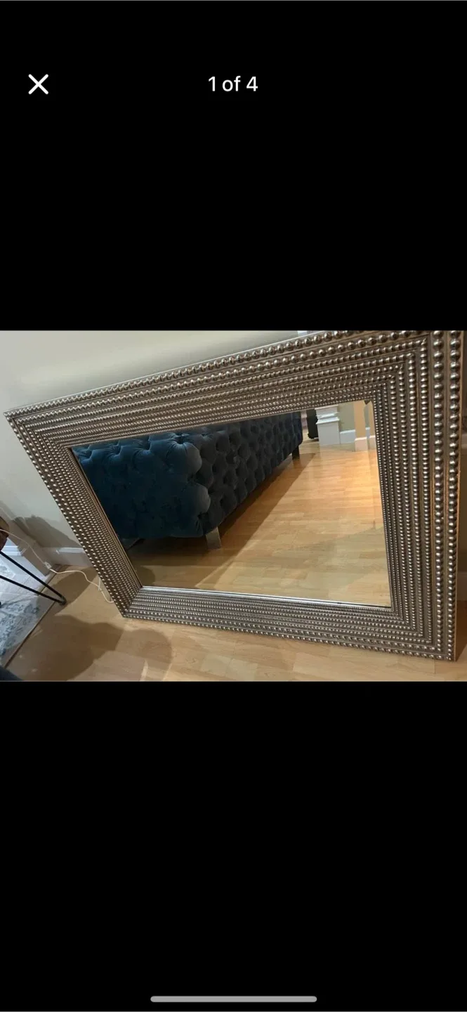 Large Silver Beaded Mirror image indicator(2)