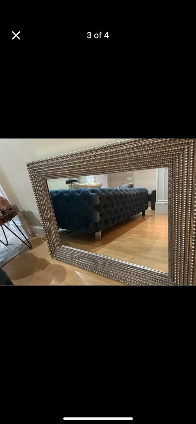 Large Silver Beaded Mirror image indicator(3)