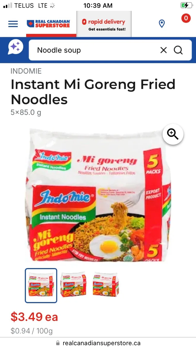 Indomie Instant Mi Goreng Fried Noodles (5 Packs)