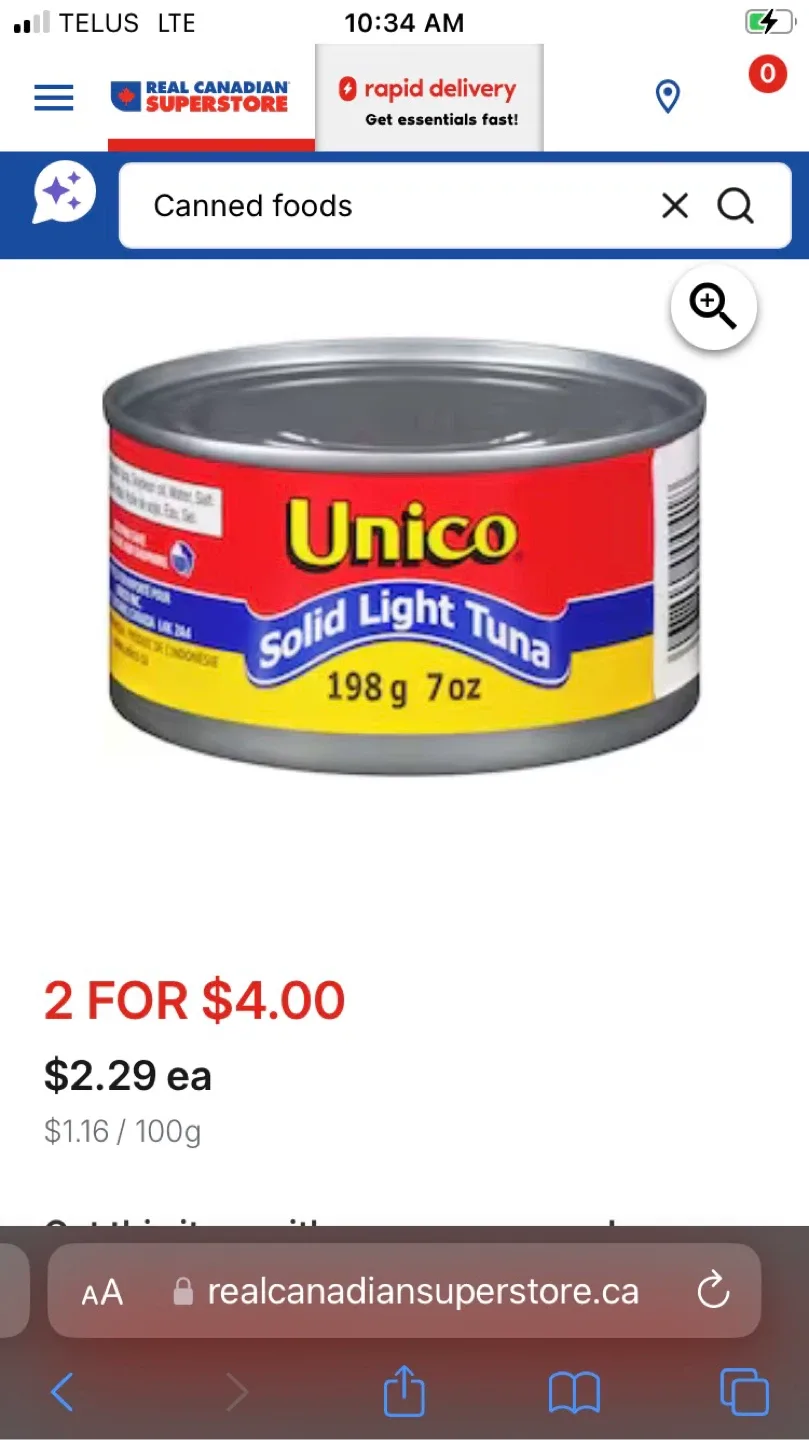 Unico Solid Light Tuna 198g