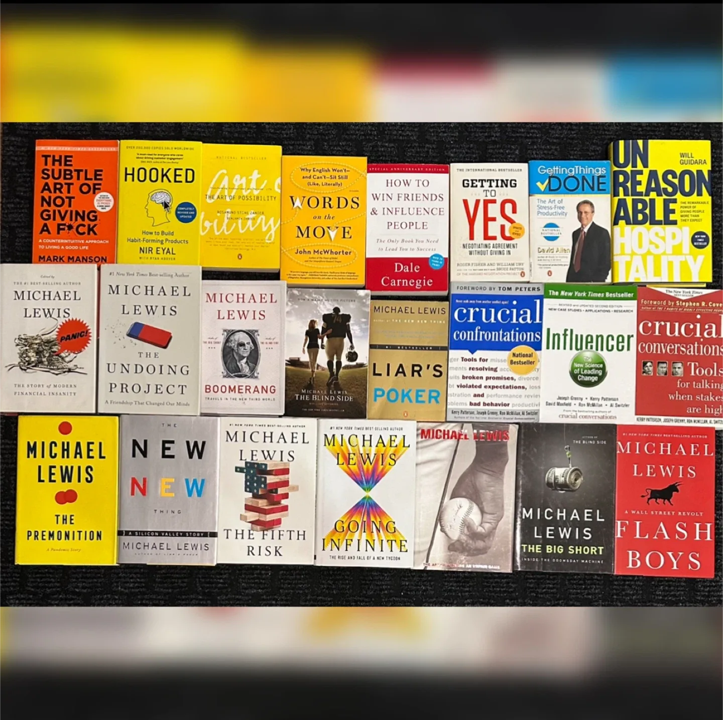 Books: 12 Michael Lewis Books, Subtle art of not giving a fck,…