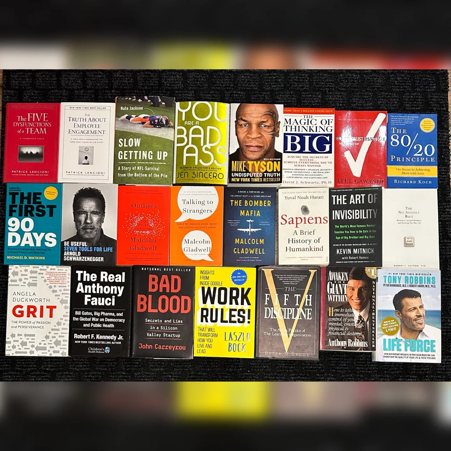 Books: Magic of thi king big, Work rules, Talking to strangers