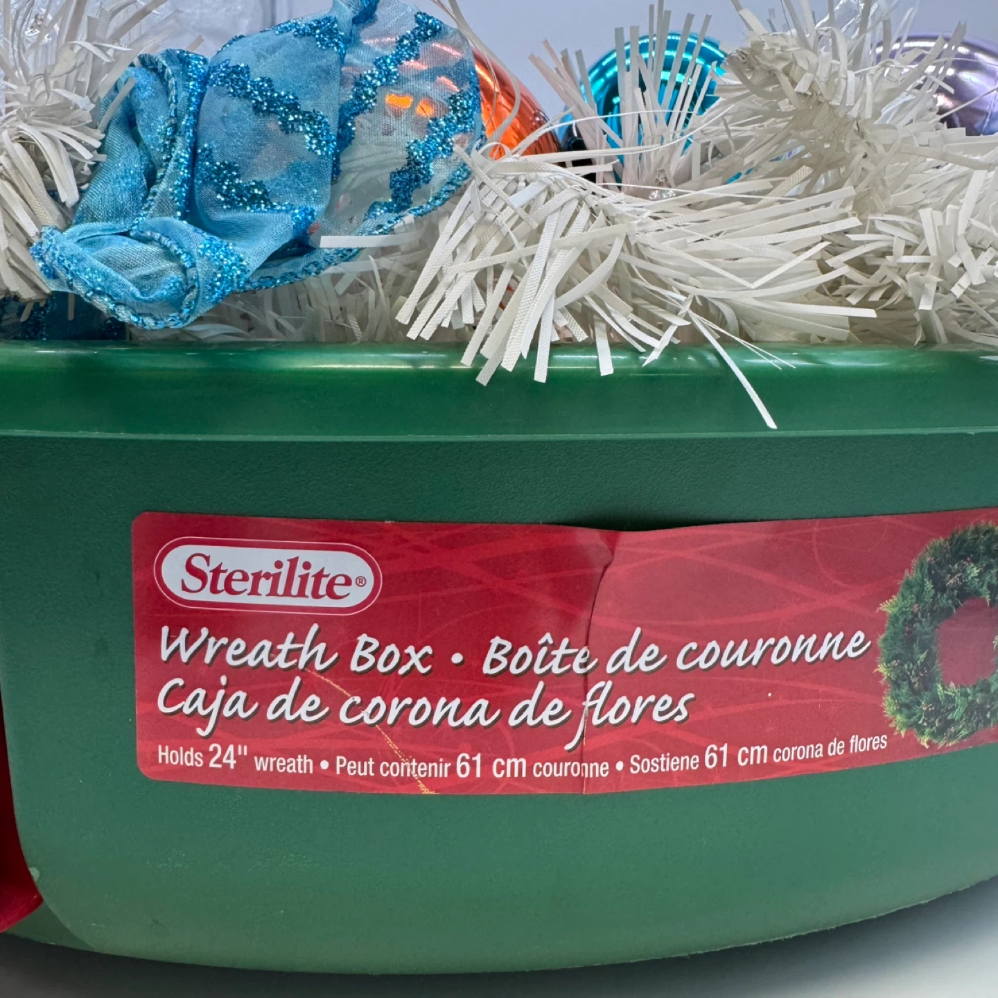 2 Christmas Wreaths in Storage Box – Lightedl – Used - photo 3