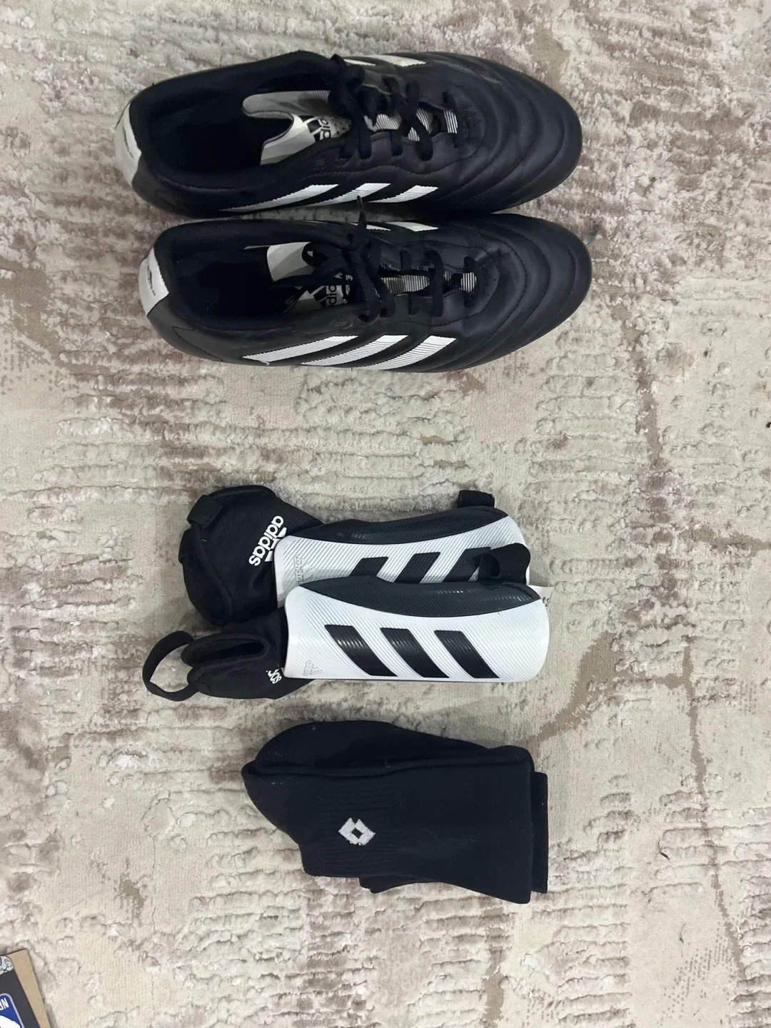 Adidas Copa Soccer Cleats, Shin Guards, Socks