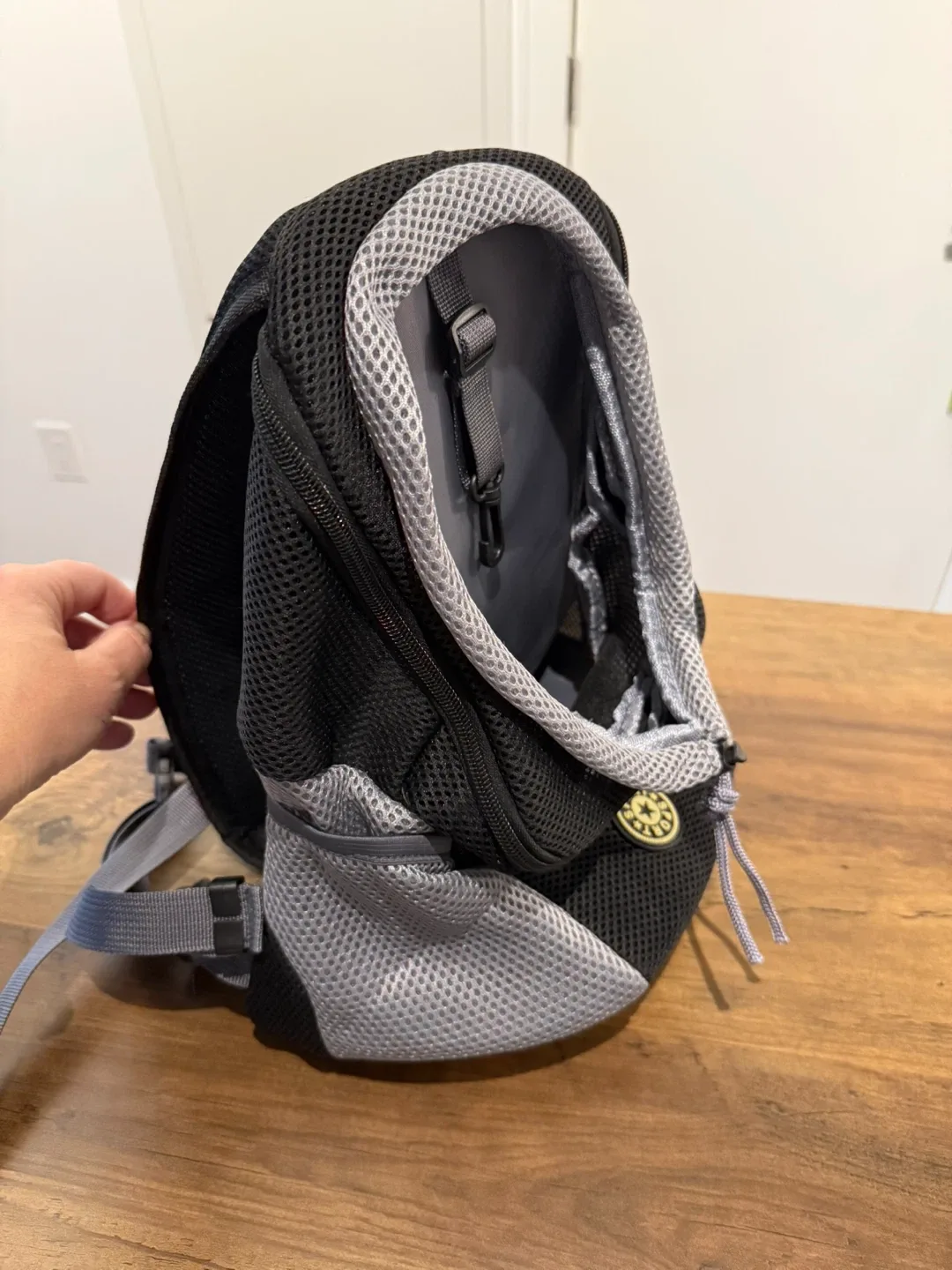 PetAmi Pet Carrier Backpack - Black/Grey