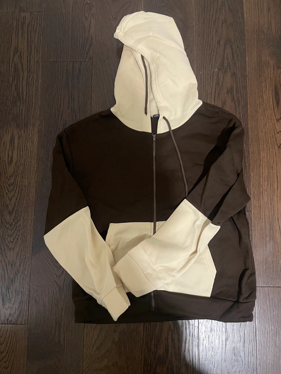 SHEIN Color Block Zip Up Hoodie
