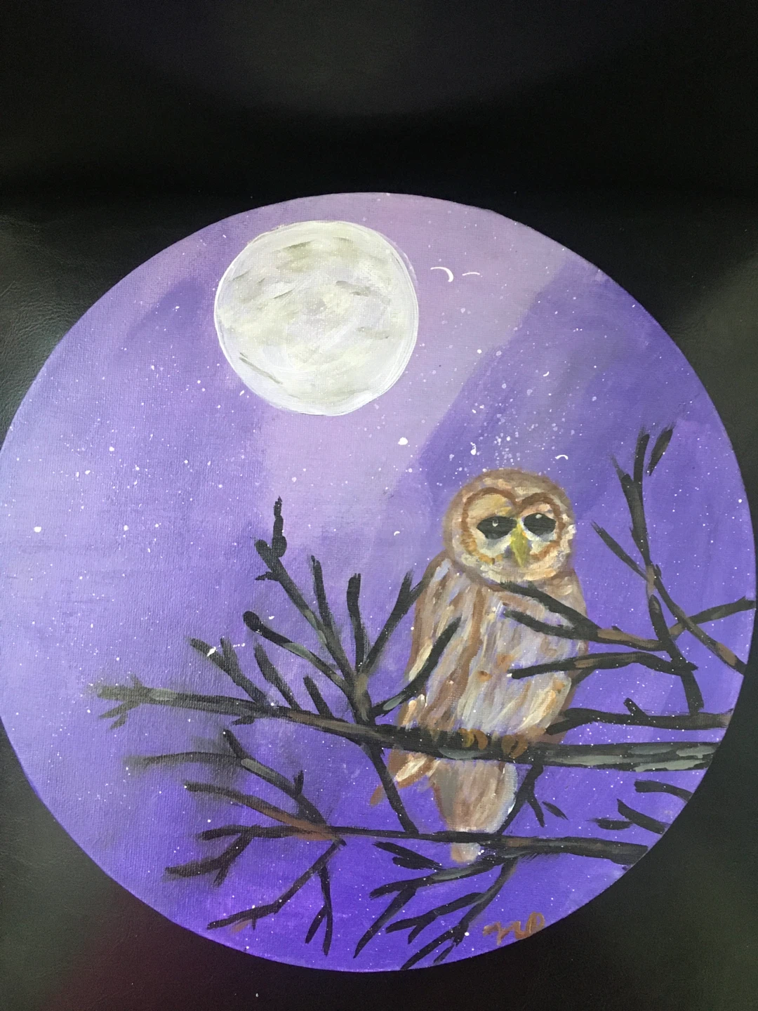 Hand-painted Round Canvas Art - photo 4