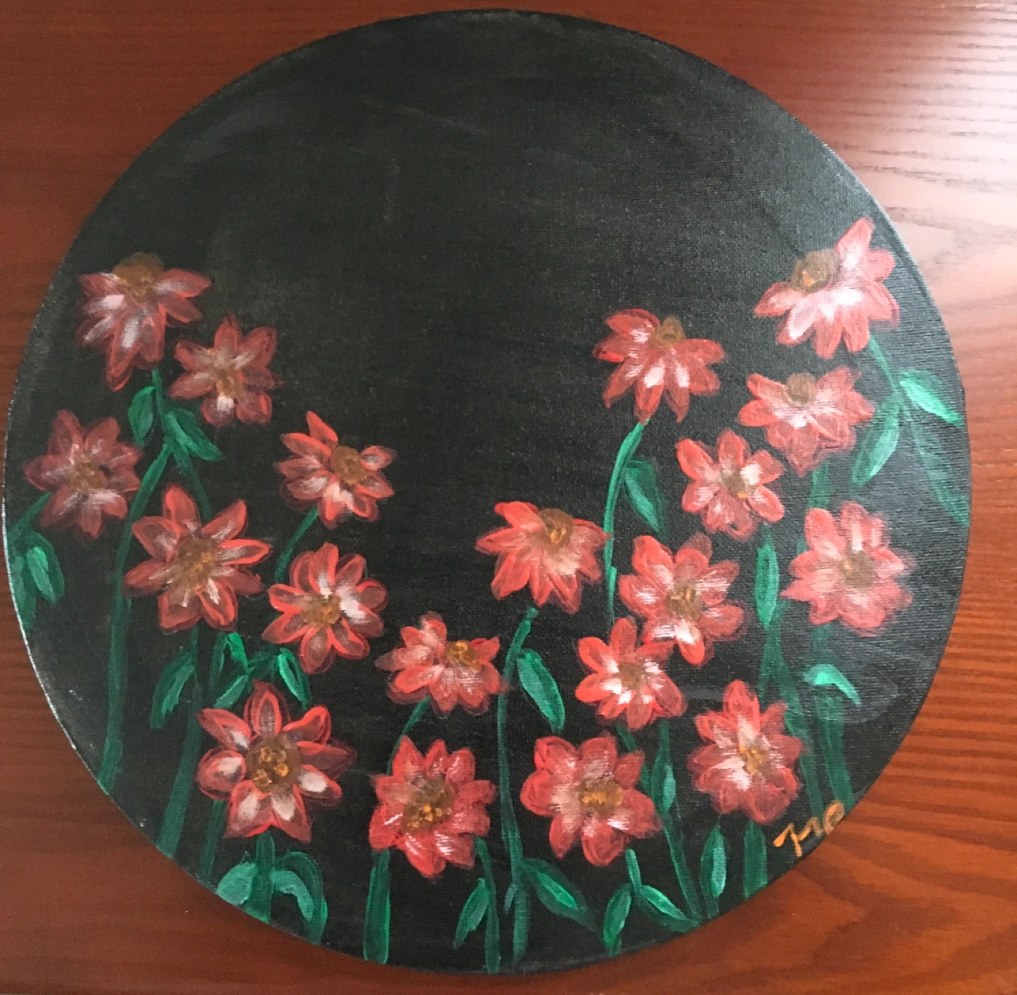 Hand-painted Round Canvas Art - photo 5