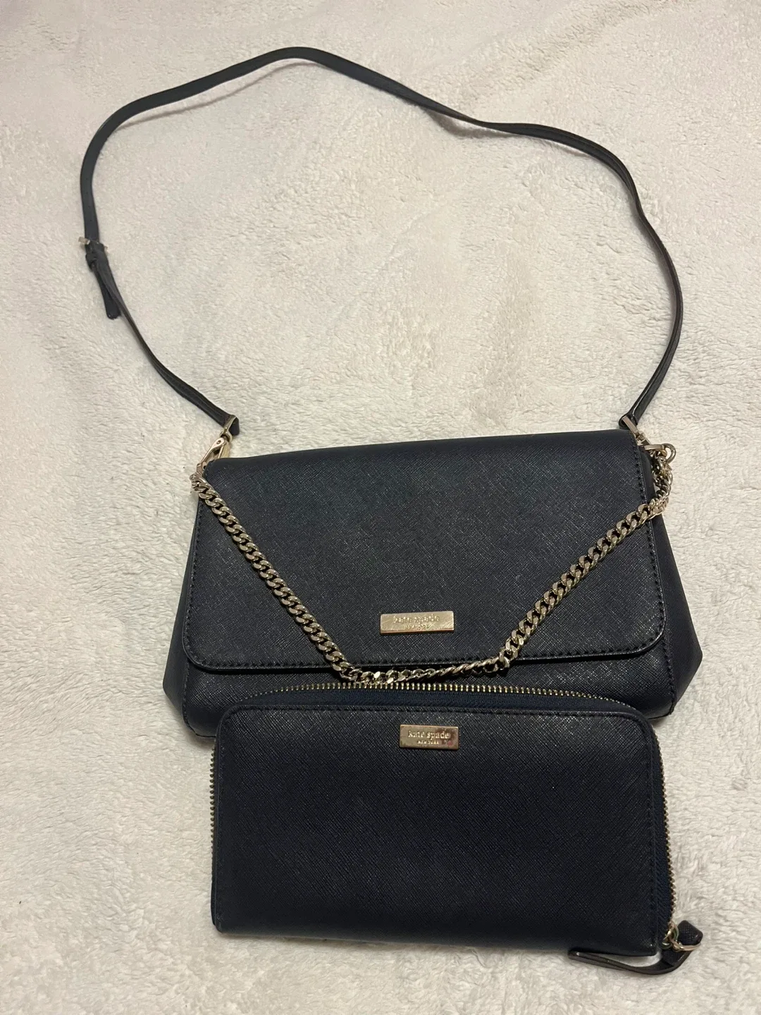 Kate Spade Navy Crossbody Bag & Wallet