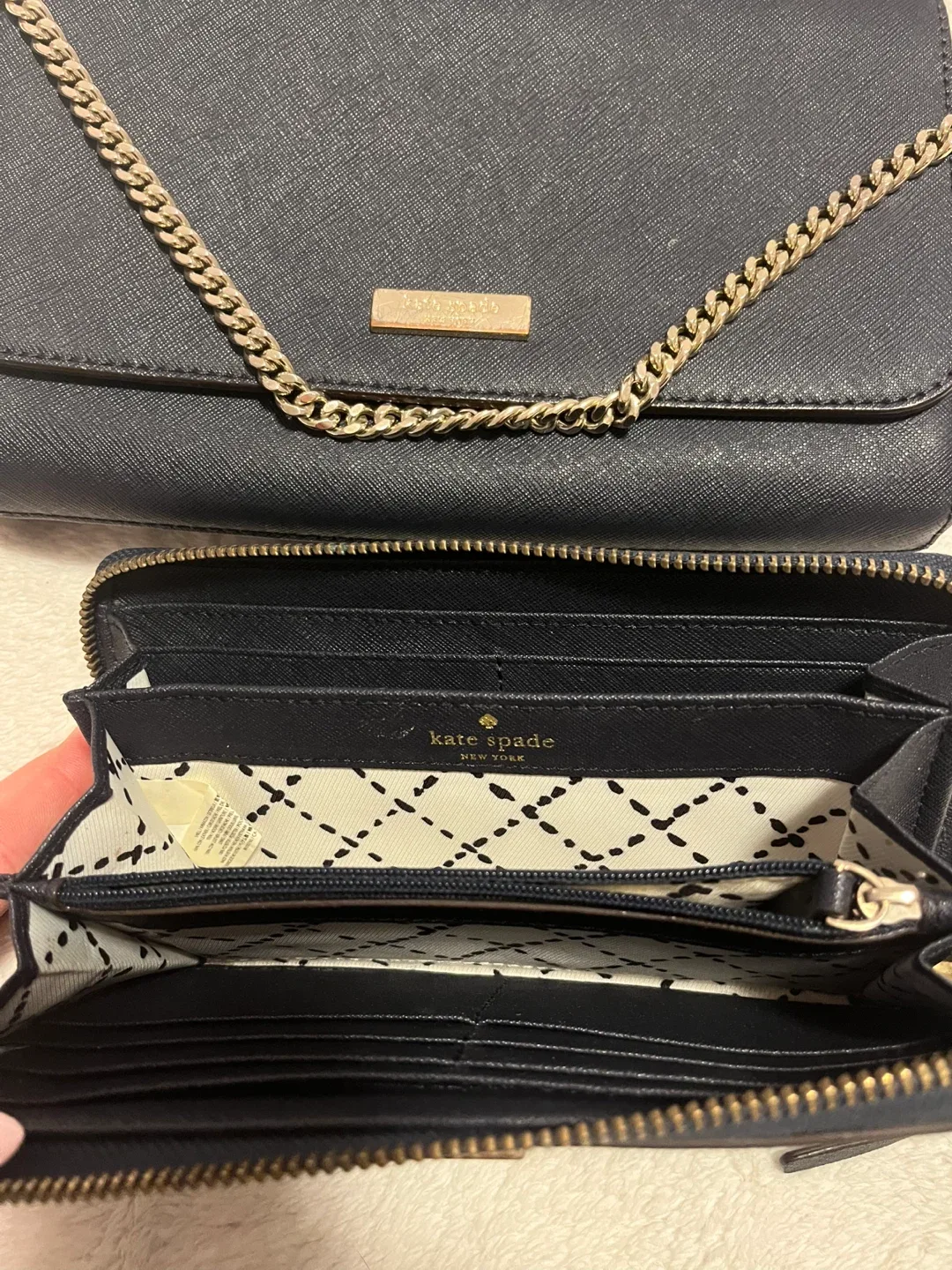 Kate Spade Navy Crossbody Bag & Wallet image indicator(4)