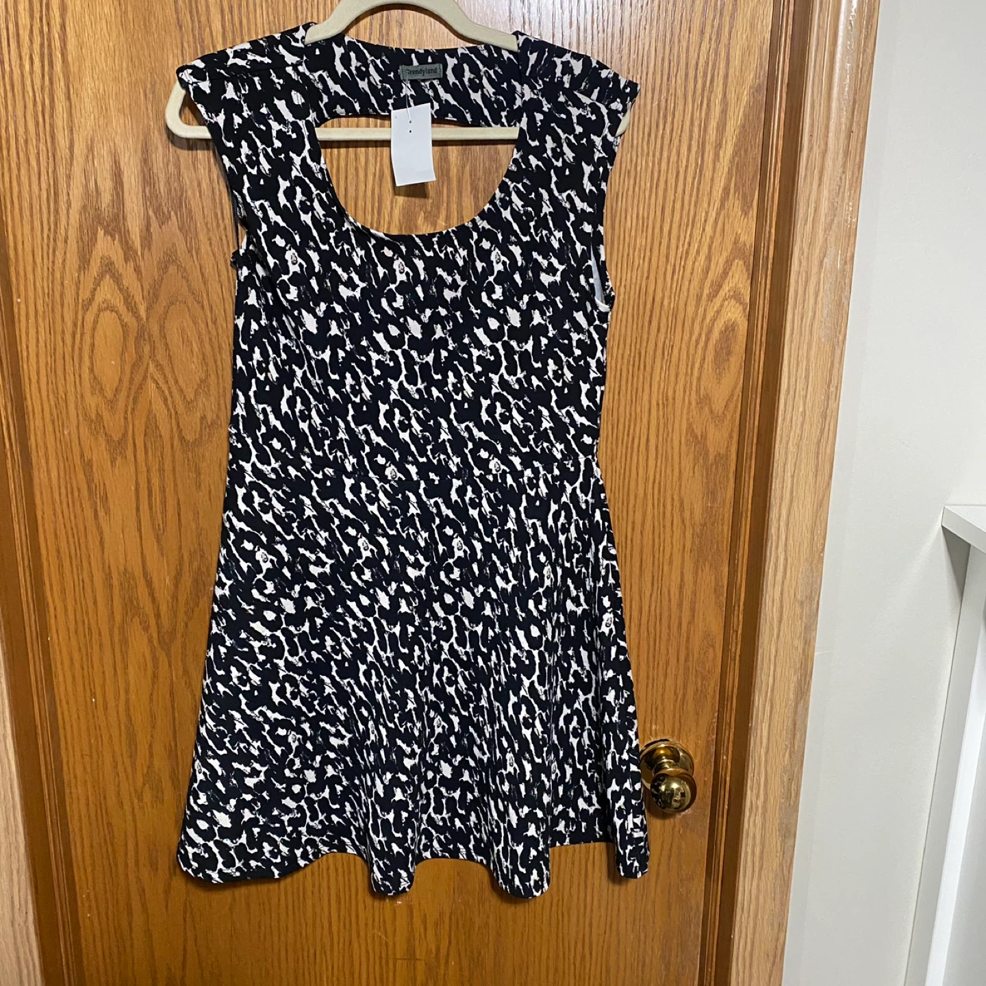 Animal print, cut out dress
