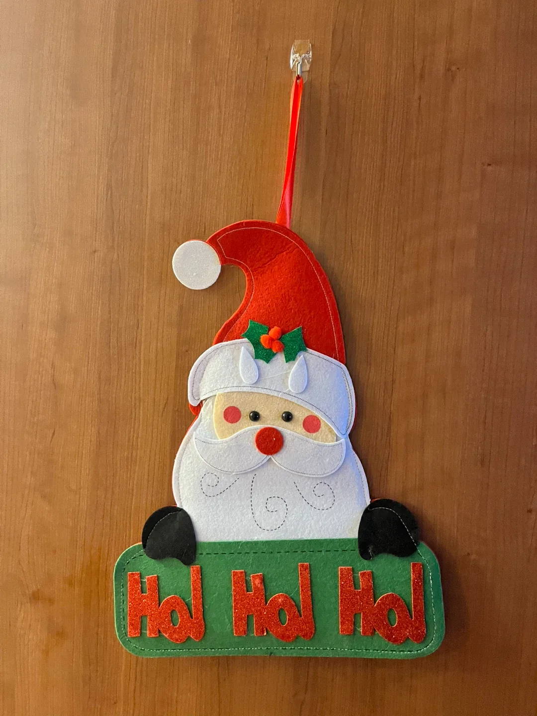 #Cleanout - Santa 'Ho Ho Ho' Felt Christmas Door Hanger