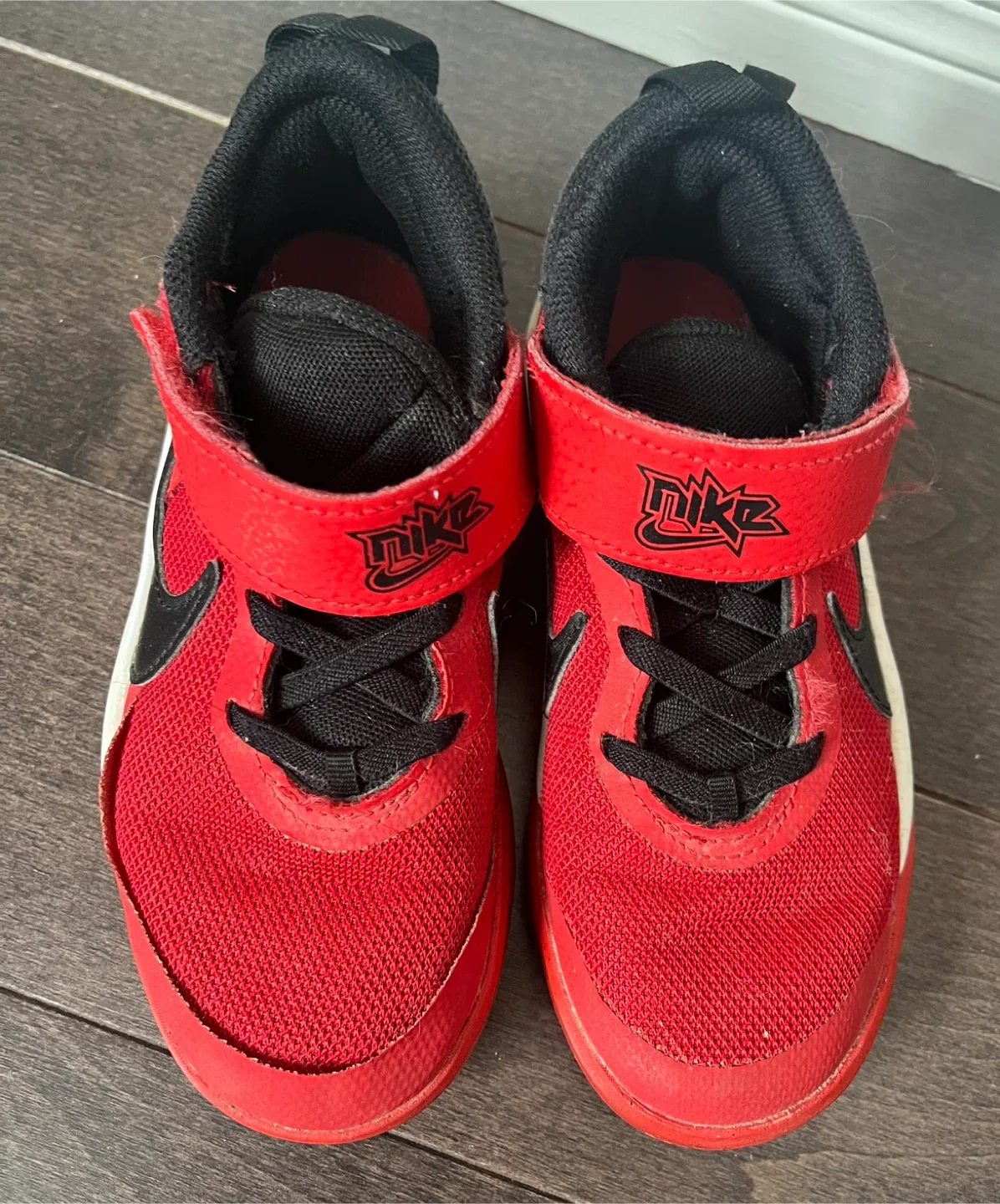 Nike Kids' Red & Black Sneakers - Size 12