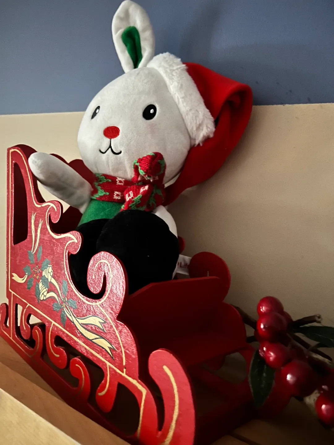 #Cleanout - MINISO Life Christmas Plush Bunny in Sleigh image indicator(3)