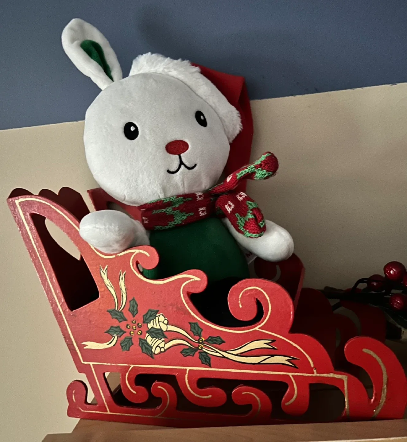 #Cleanout - MINISO Life Christmas Plush Bunny in Sleigh image indicator(2)
