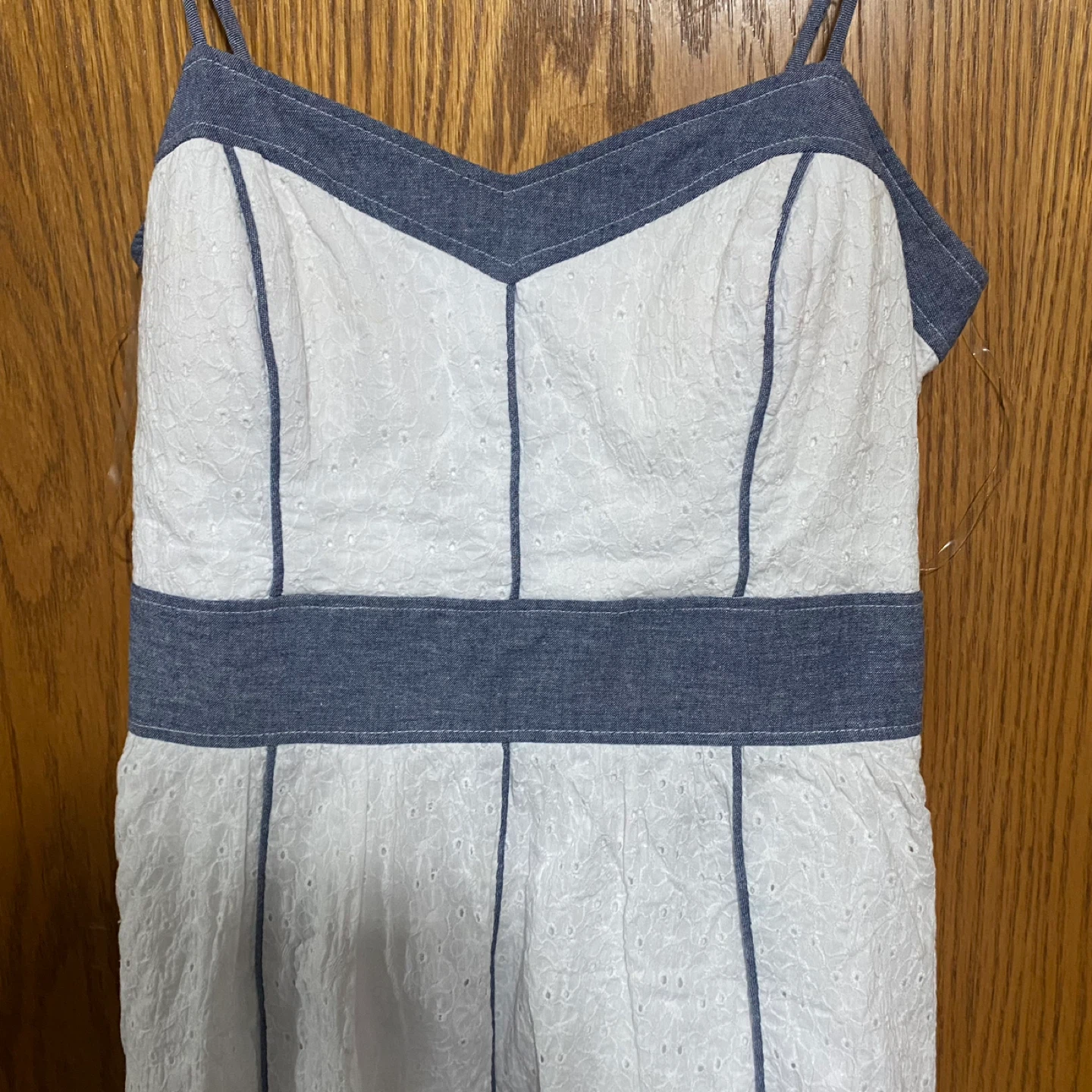 White and baby blue eyelet dress - photo 2