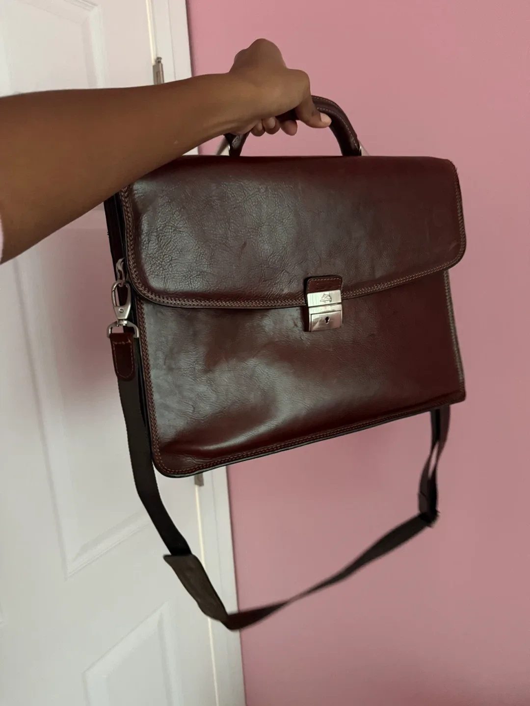 Brown Tony Perotti Briefcase image indicator(4)