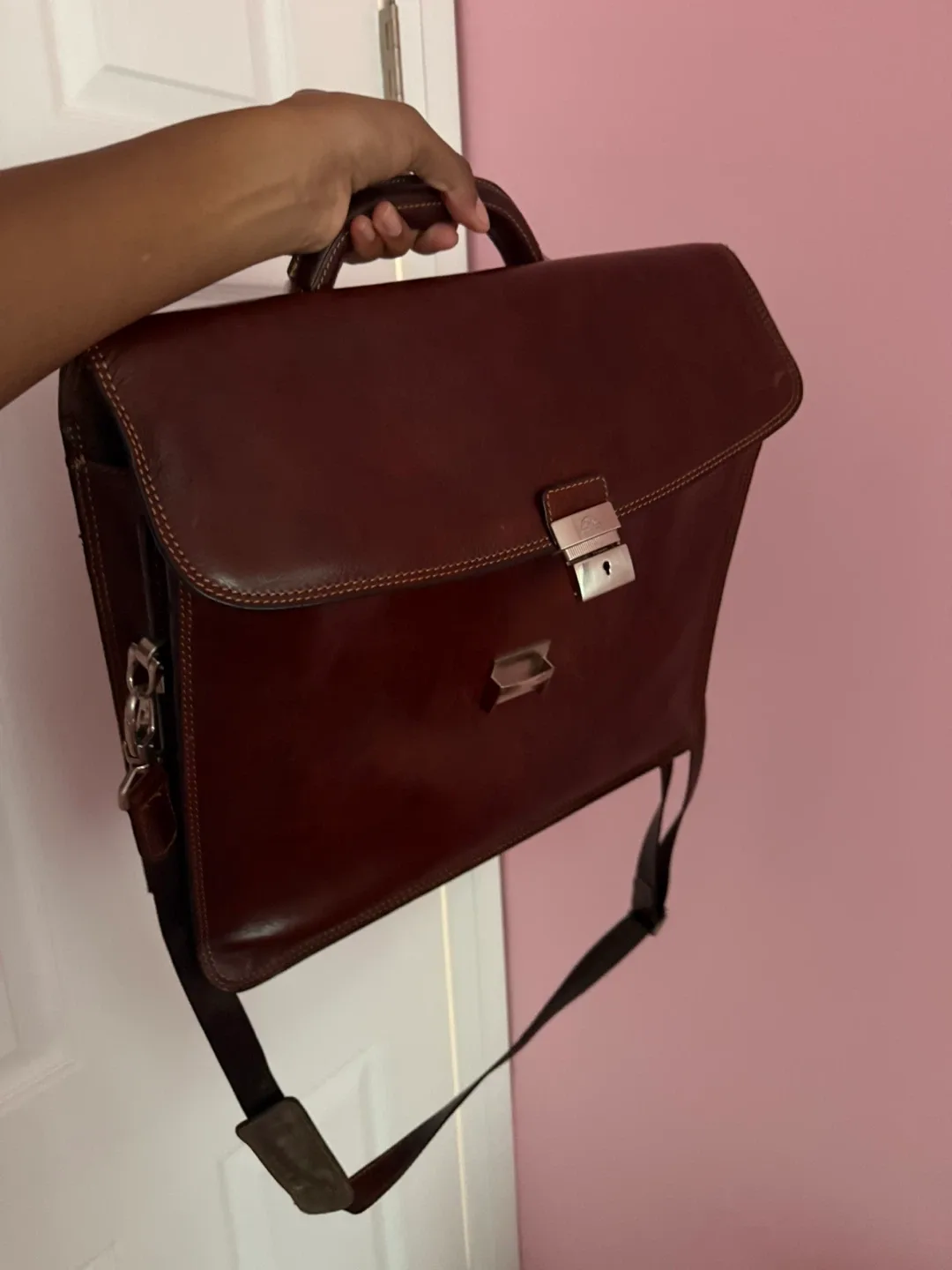 Brown Tony Perotti Briefcase image indicator(5)