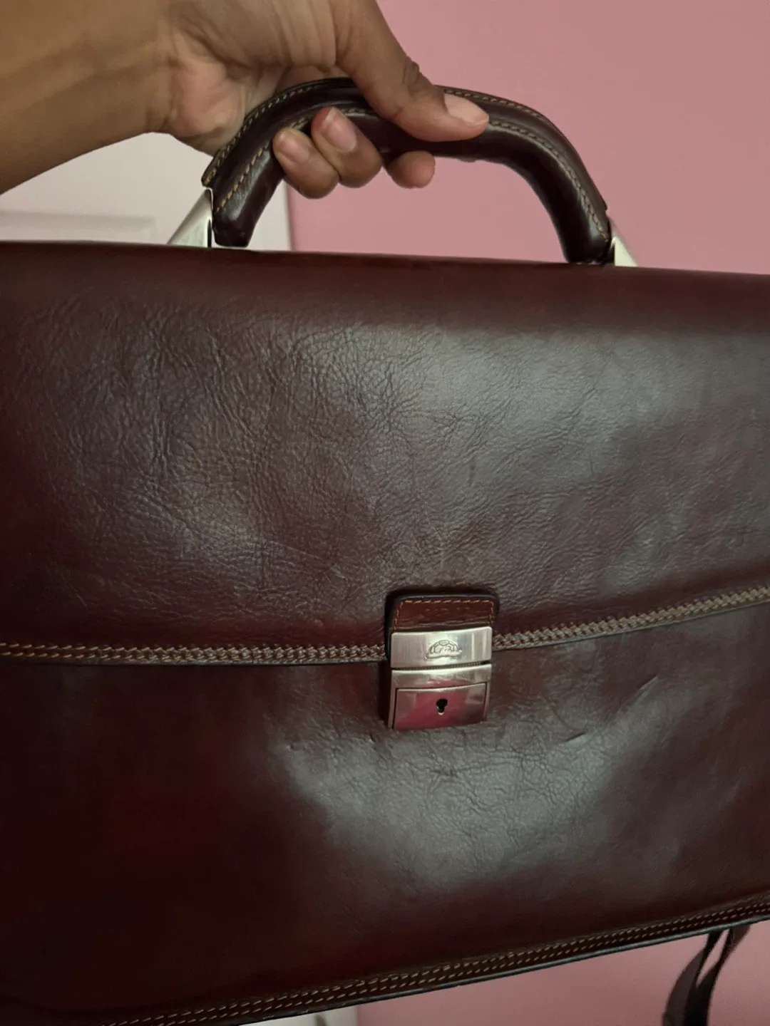 Brown Tony Perotti Briefcase image indicator(2)