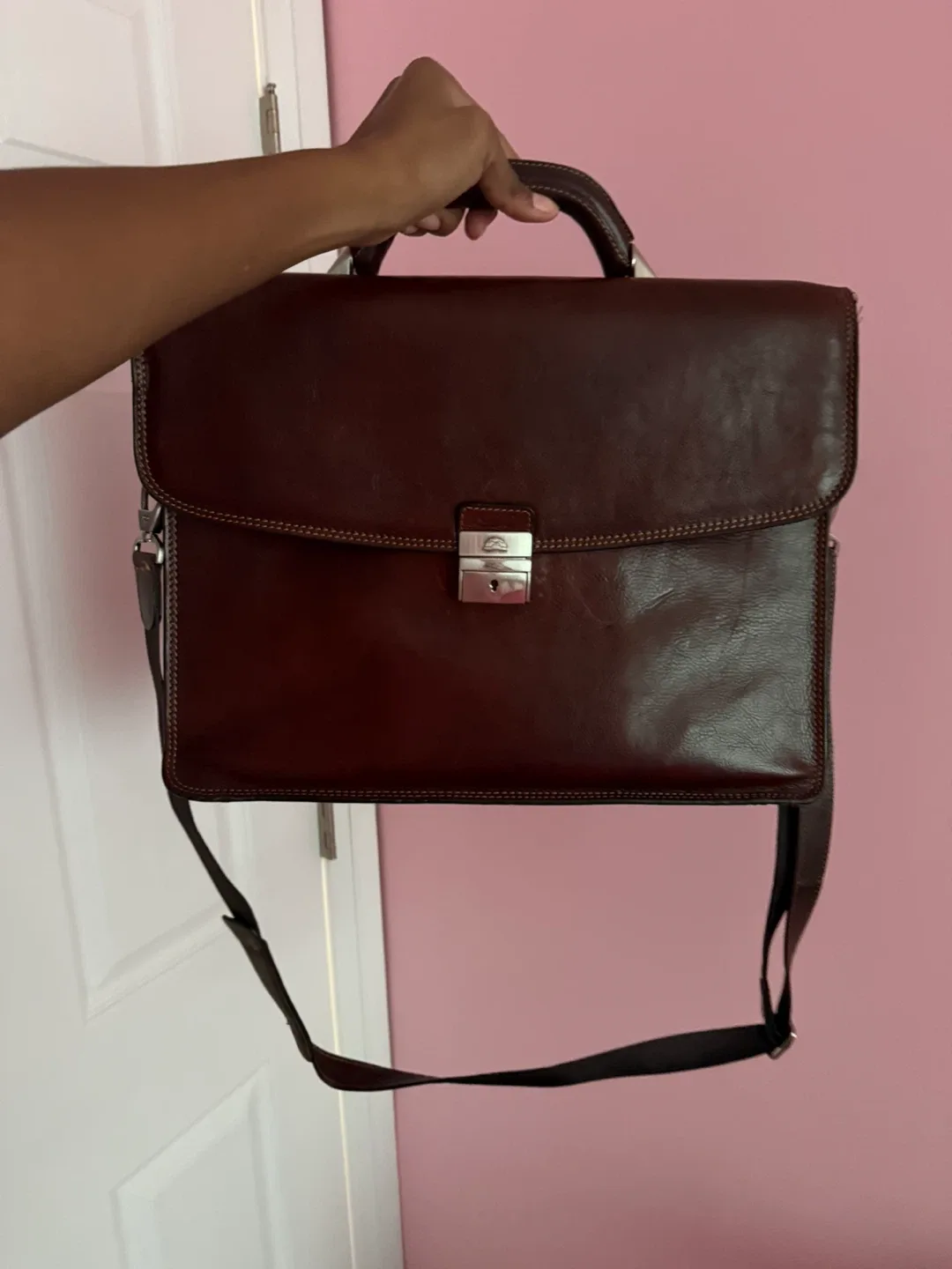 Brown Tony Perotti Briefcase image indicator(8)