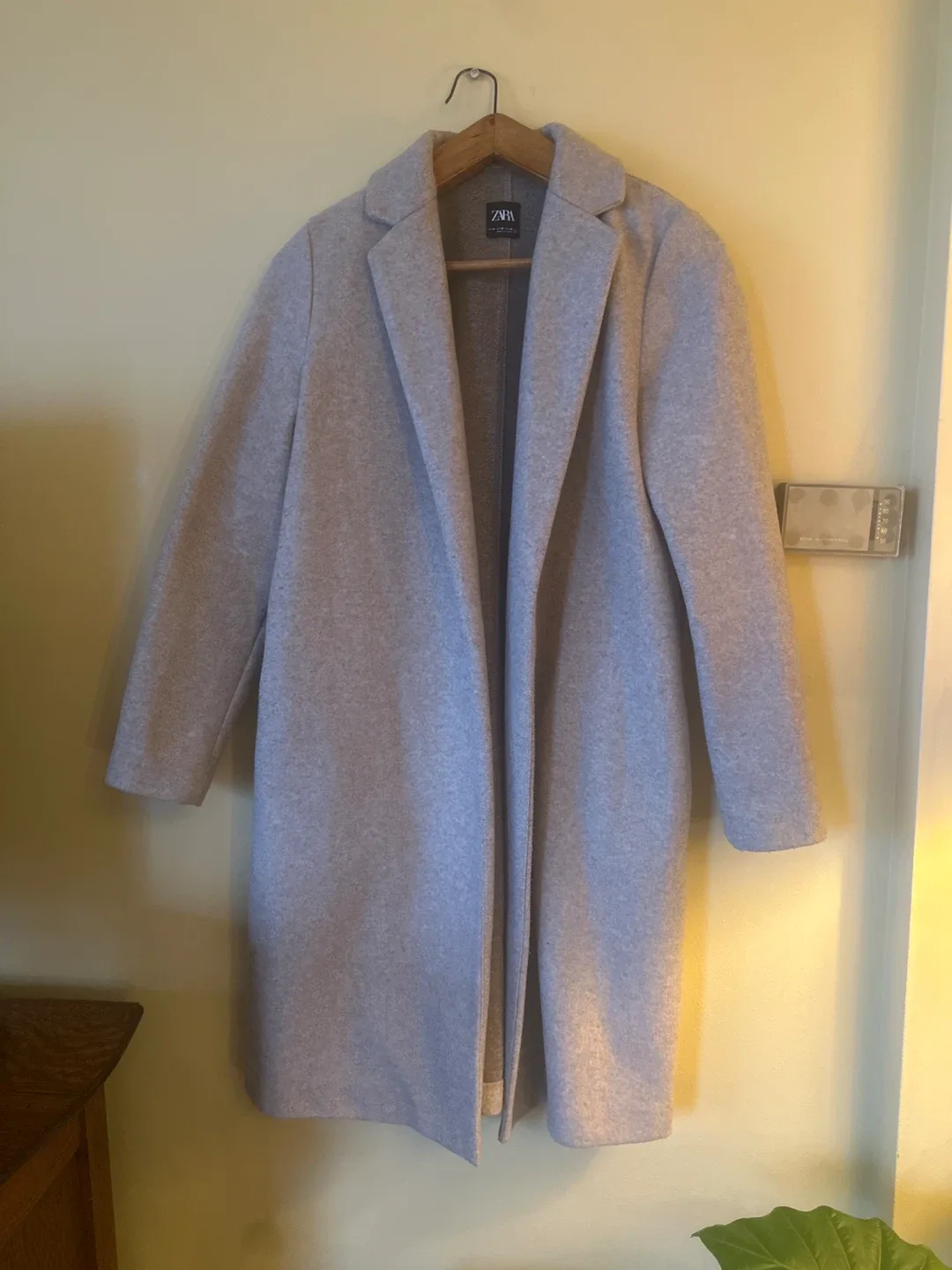Zara Grey Wool Blend Coat