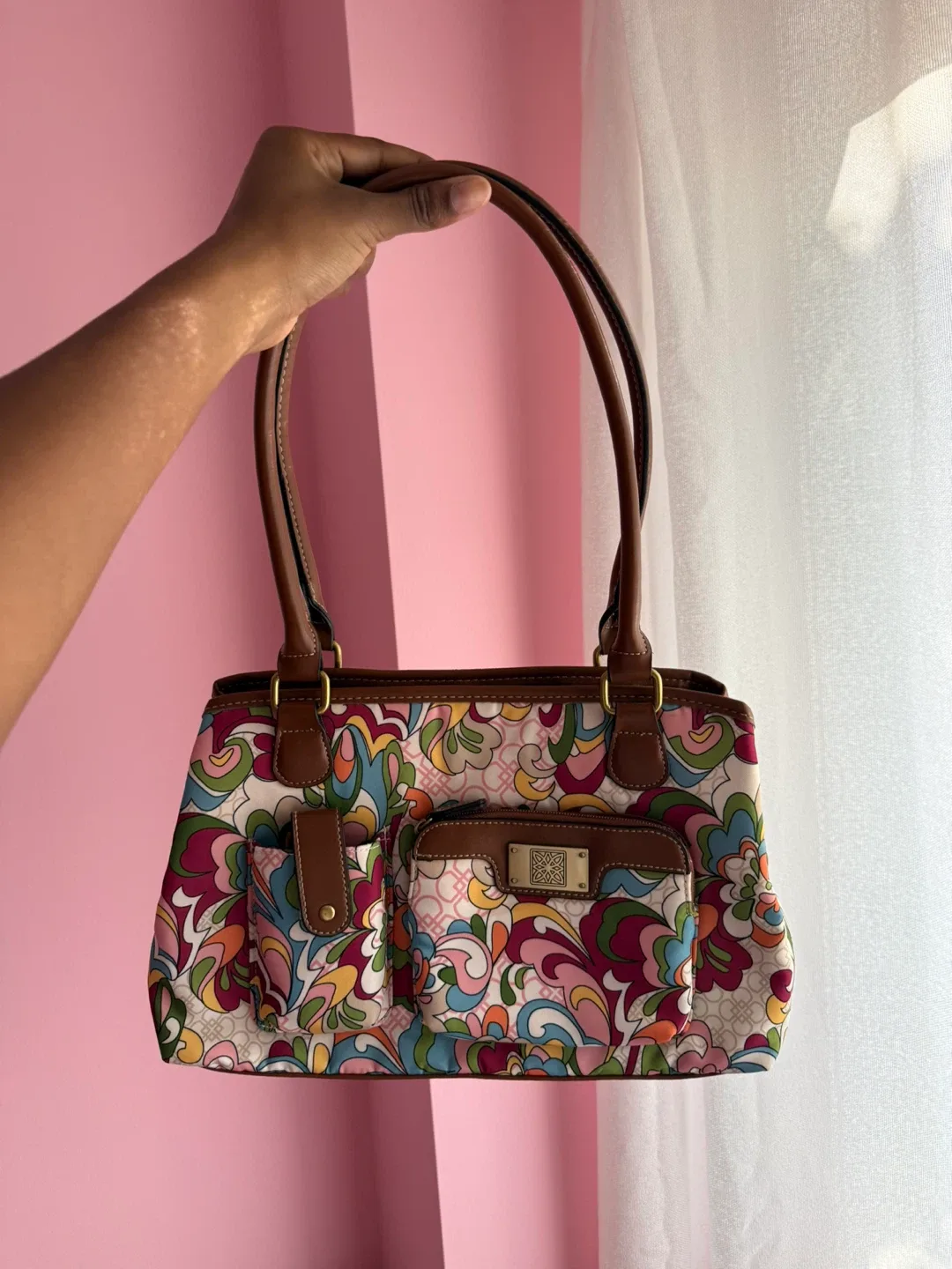 Multicoloured Pattern Handbag image indicator(2)