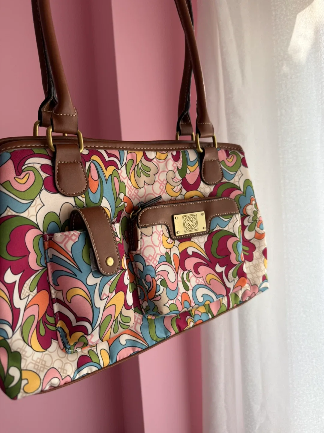 Multicoloured Pattern Handbag image indicator(4)